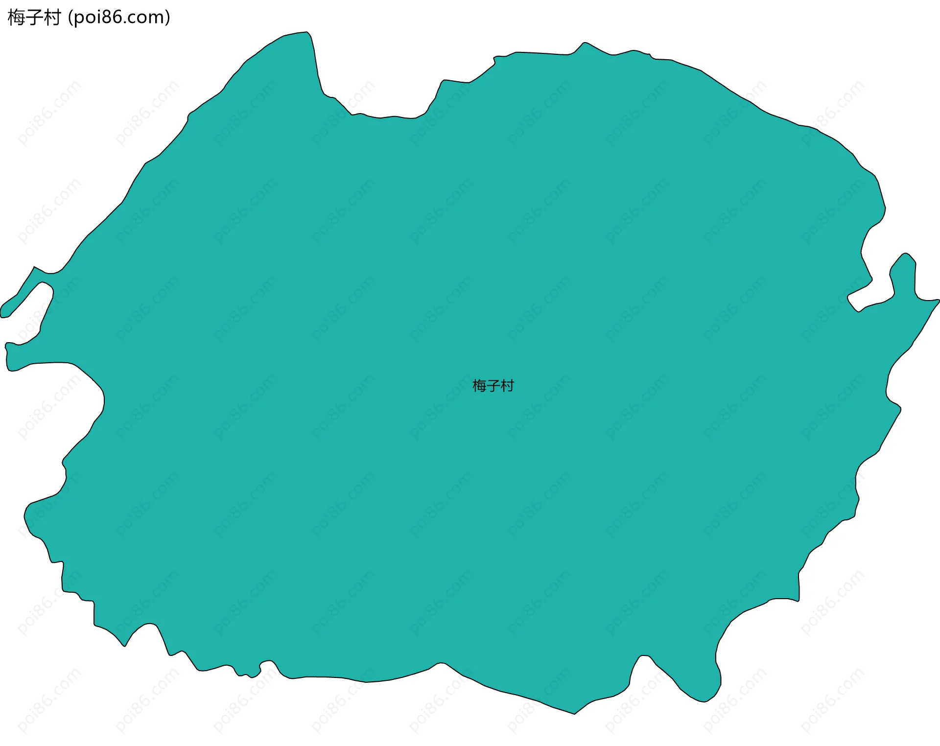 梅子村边界地图