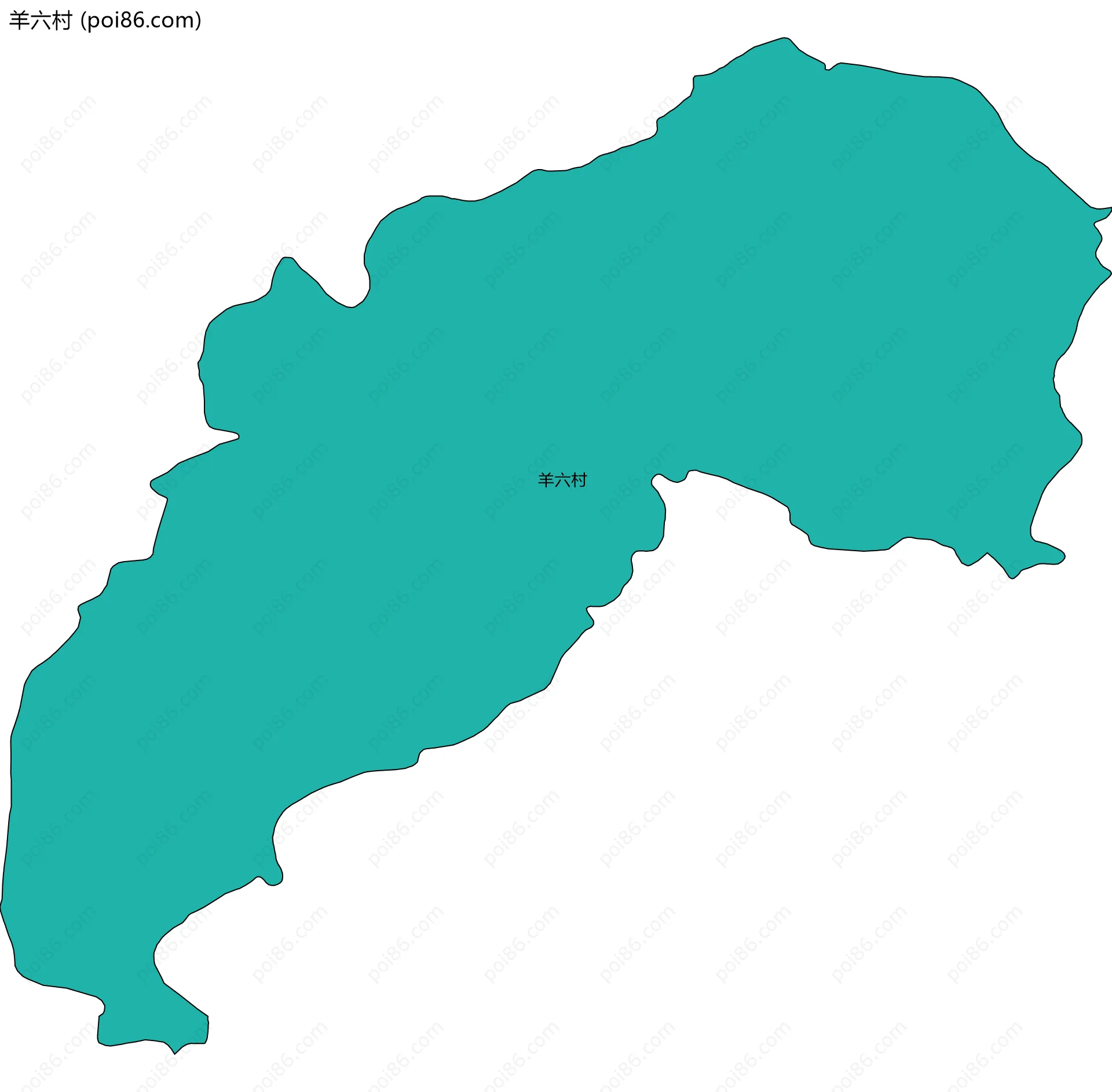 羊六村边界地图