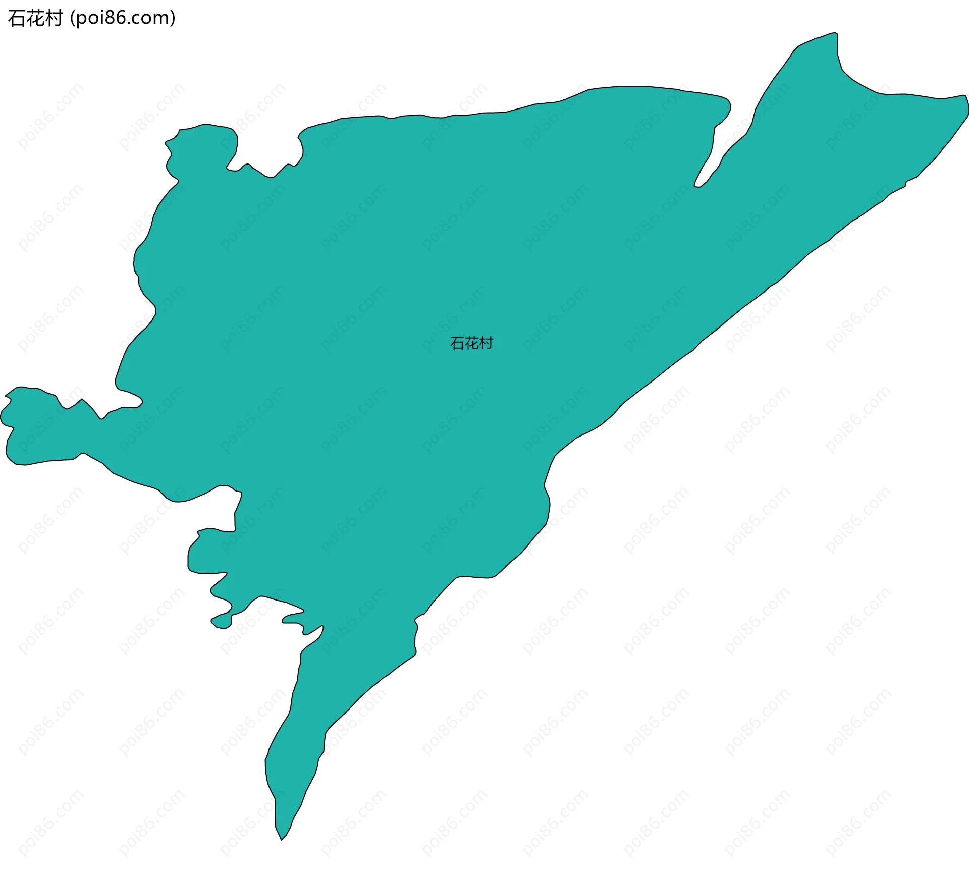 石花村边界地图