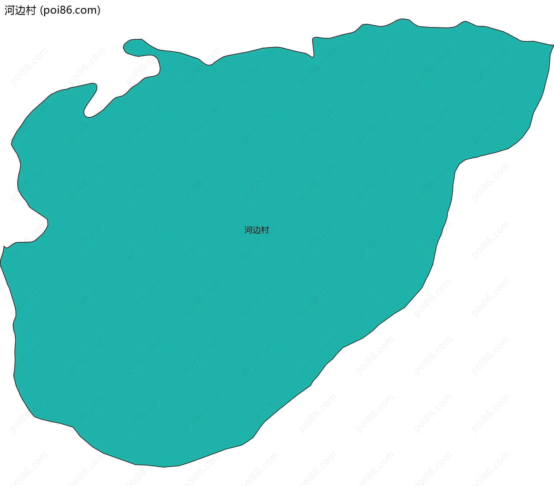 河边村边界地图