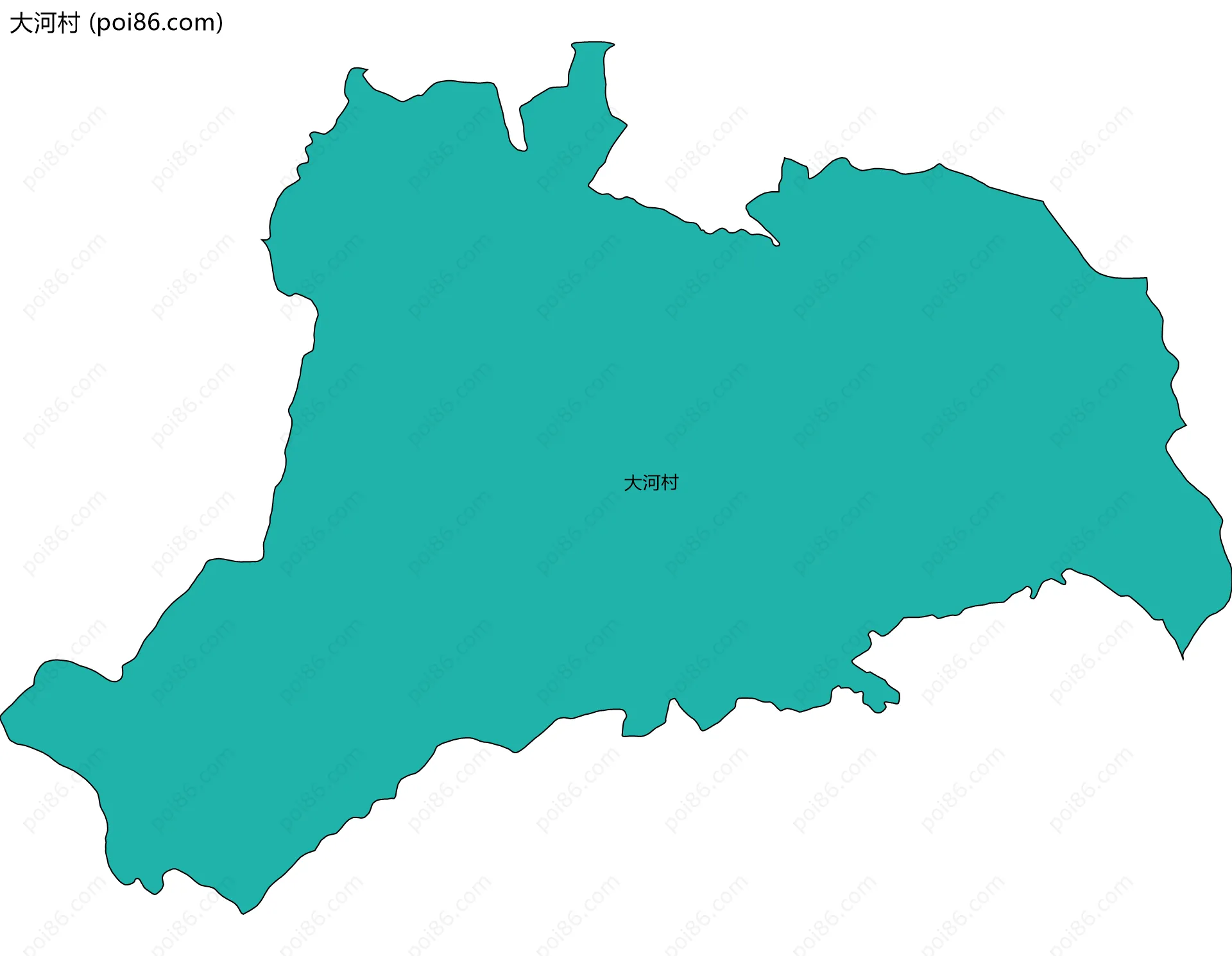 大河村边界地图