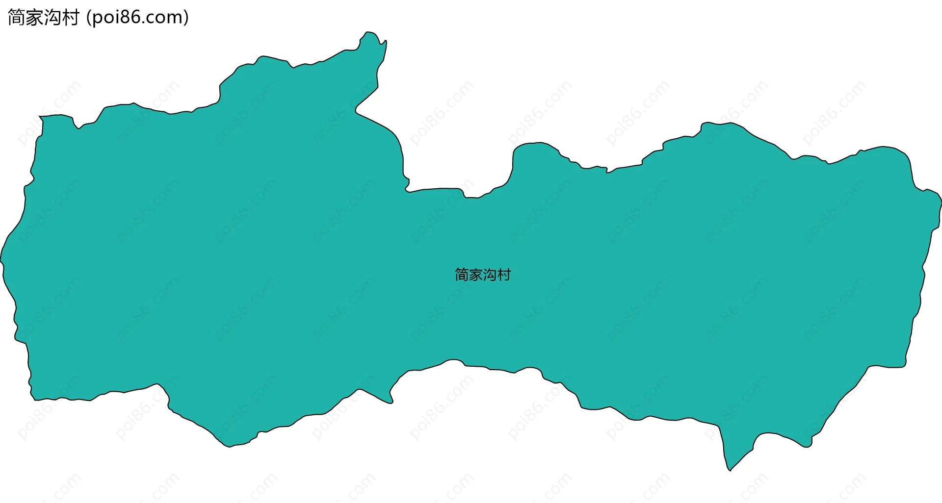 简家沟村边界地图