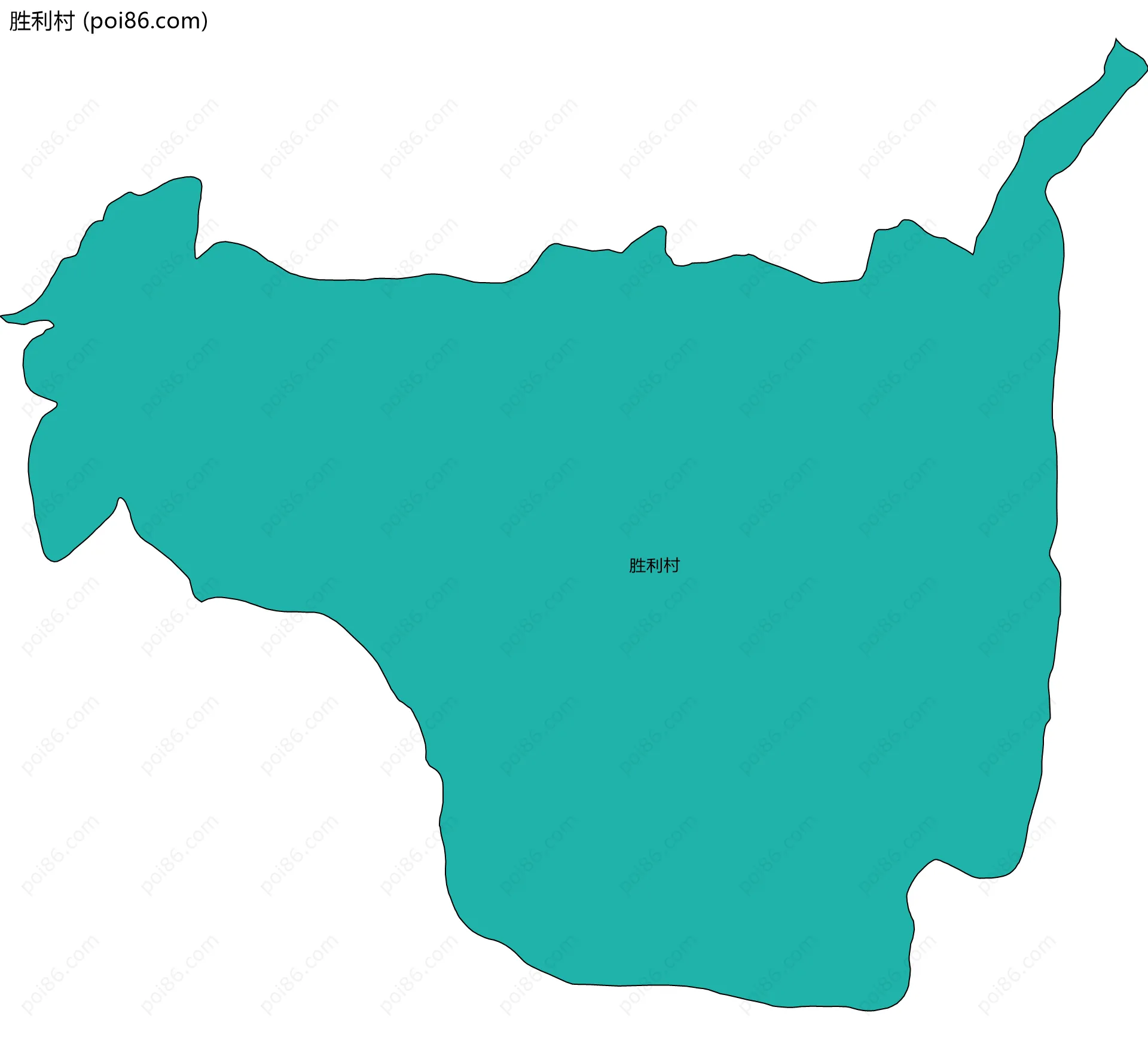 胜利村边界地图