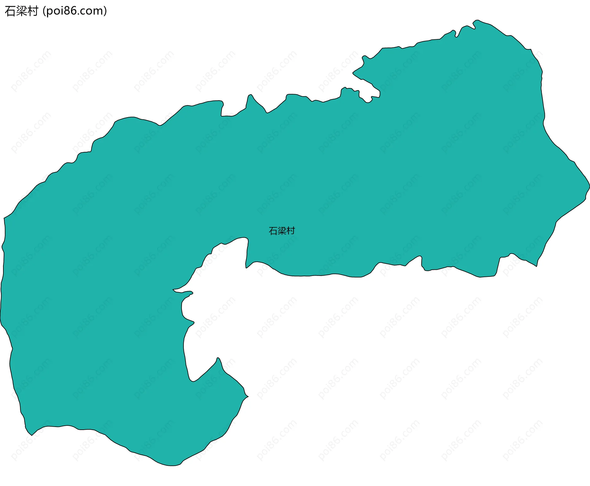 石梁村边界地图