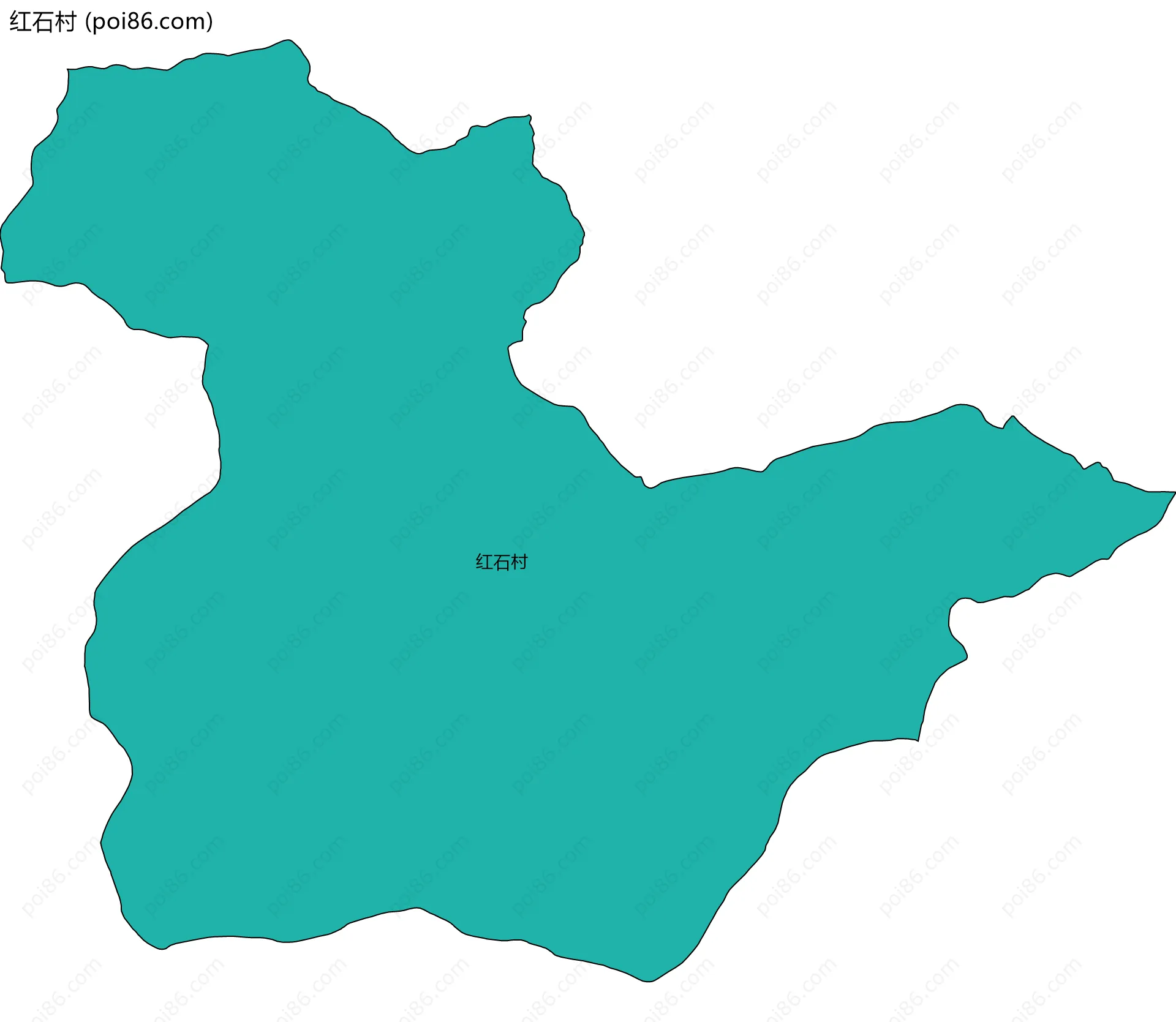 红石村边界地图