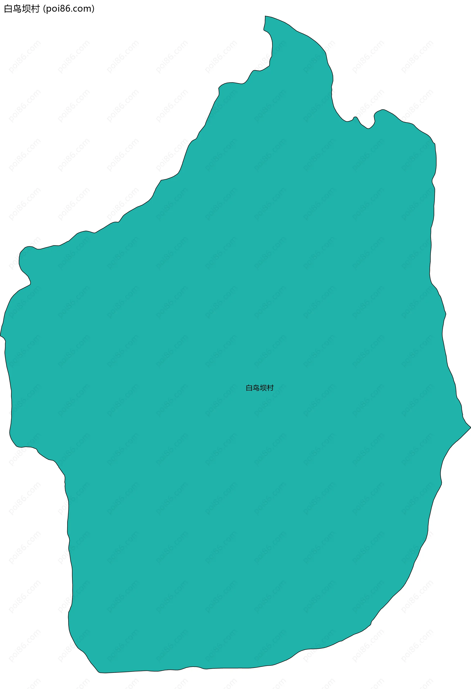 白鸟坝村边界地图