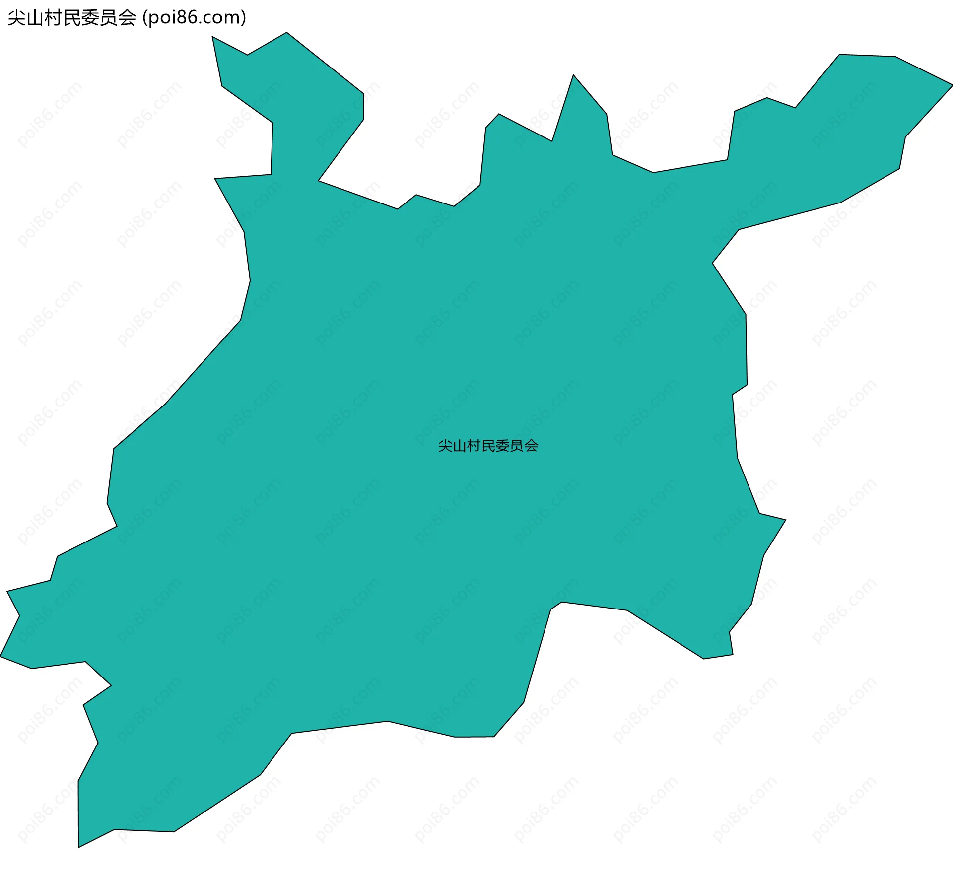 尖山村民委员会边界地图