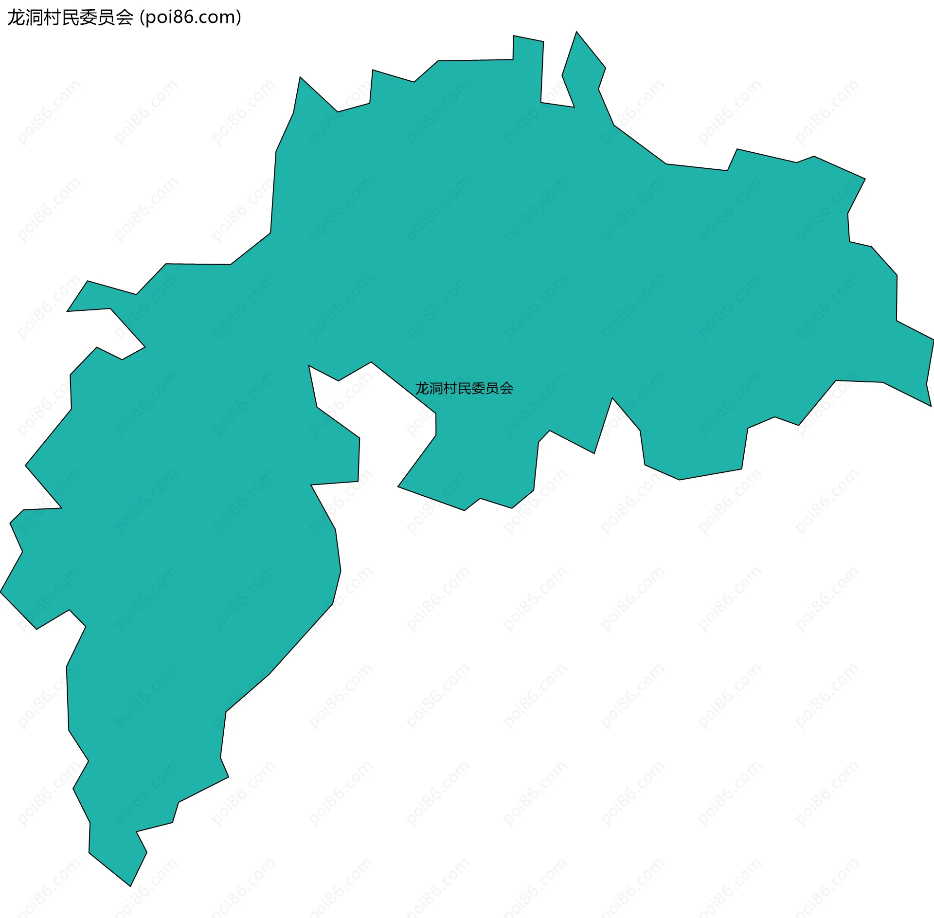 龙洞村民委员会边界地图