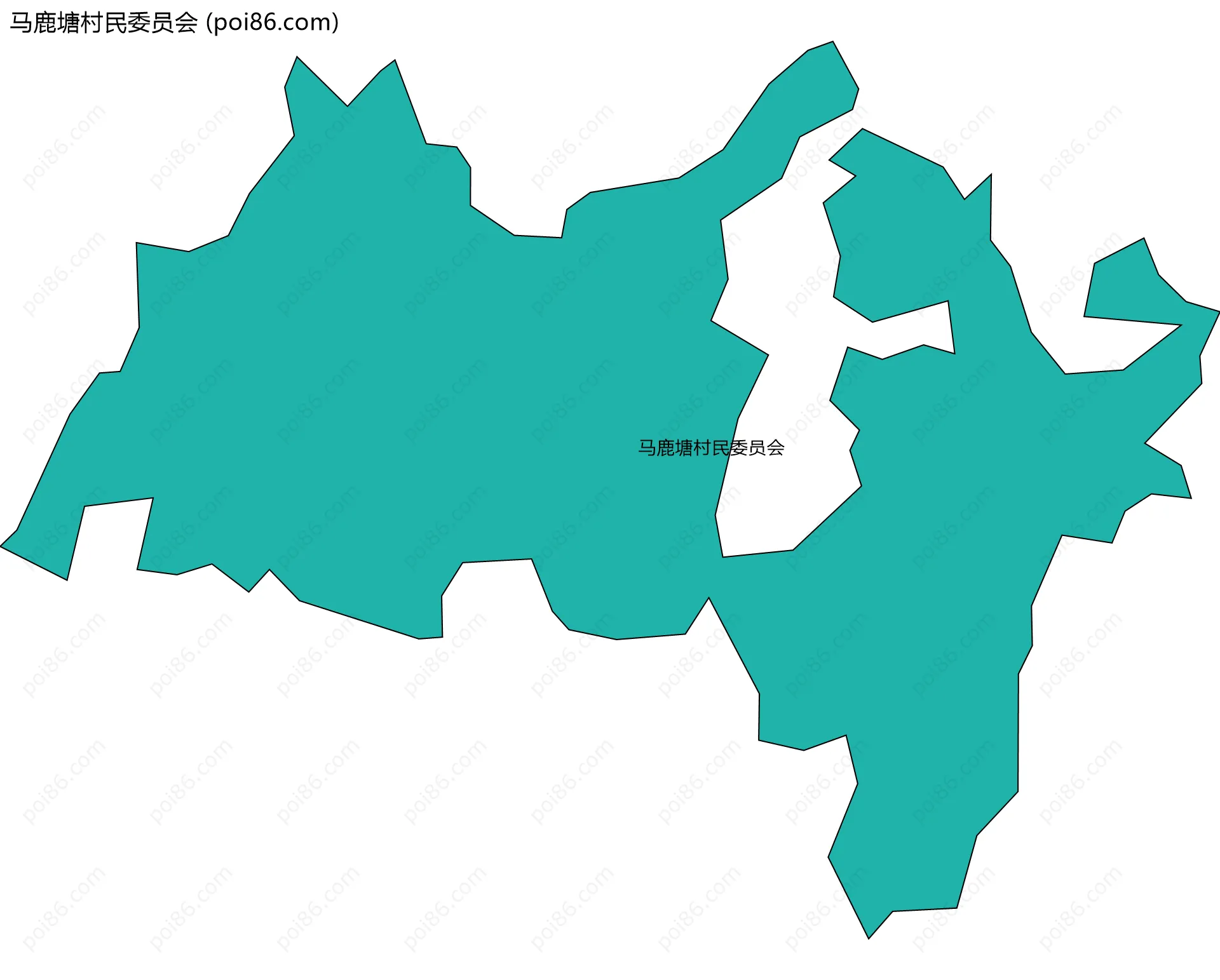马鹿塘村民委员会边界地图