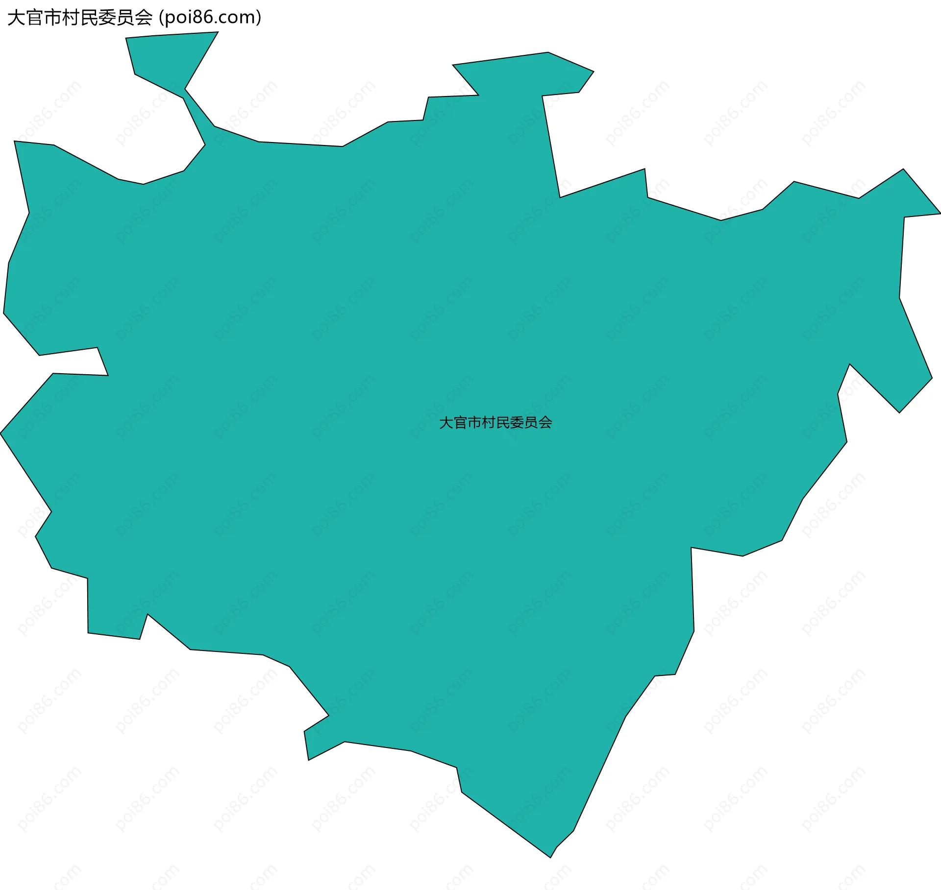 大官市村民委员会边界地图