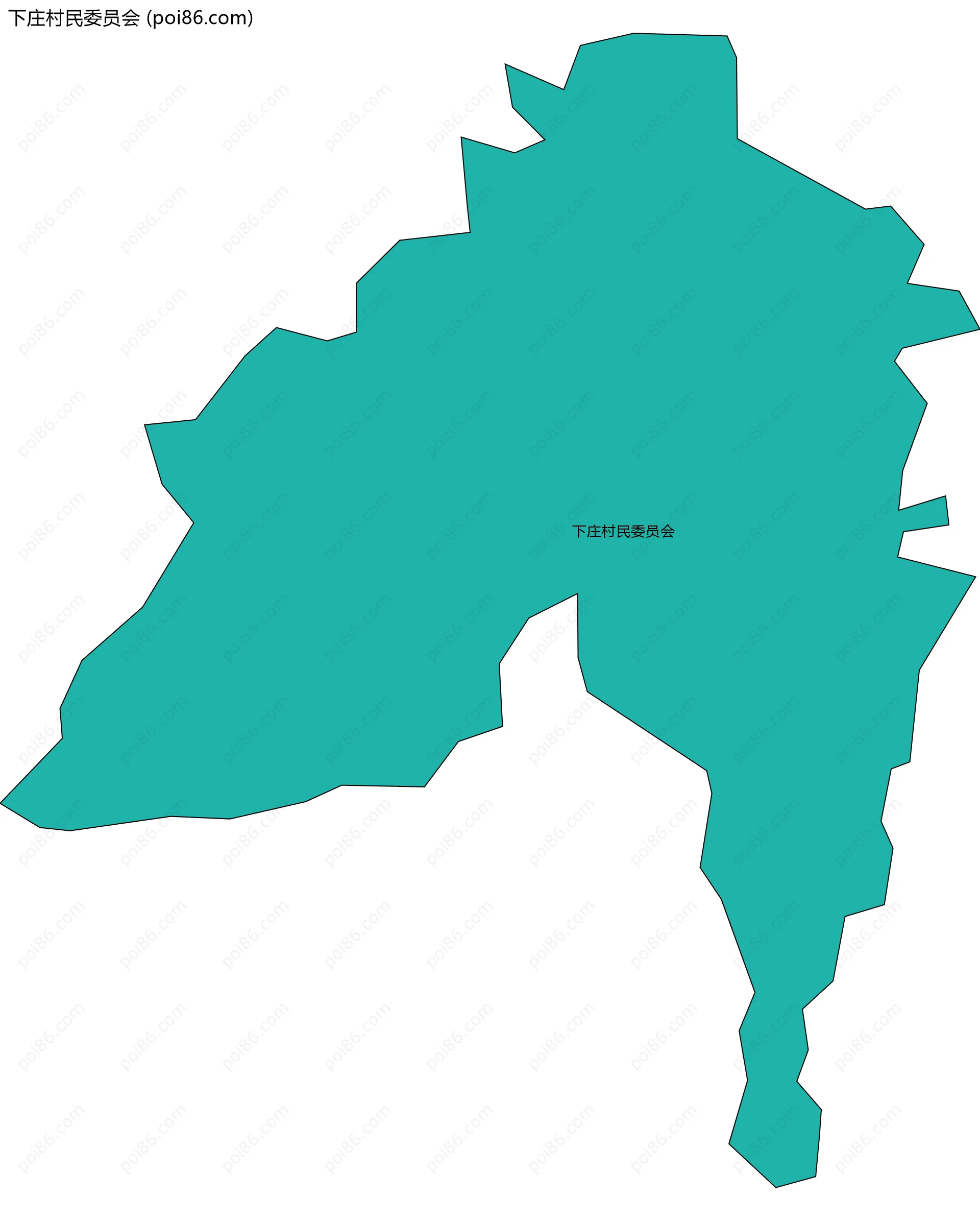 下庄村民委员会边界地图