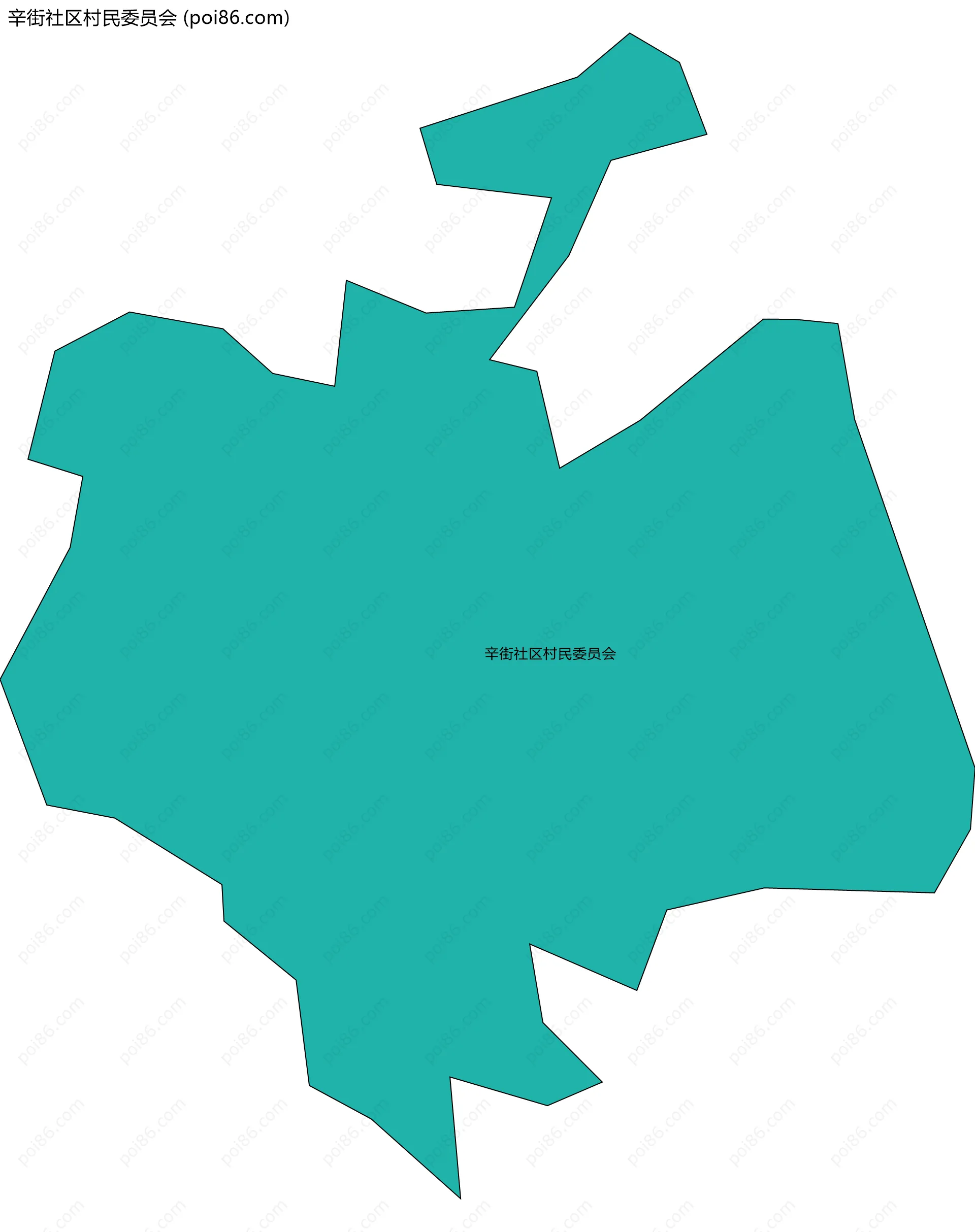 辛街社区村民委员会边界地图