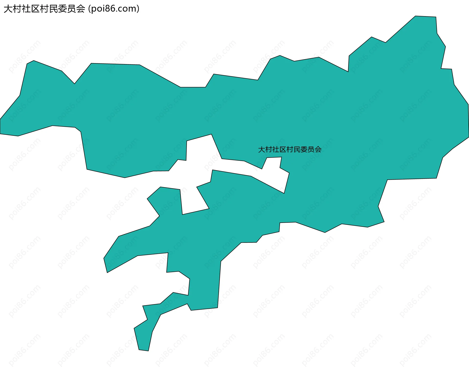 大村社区村民委员会边界地图