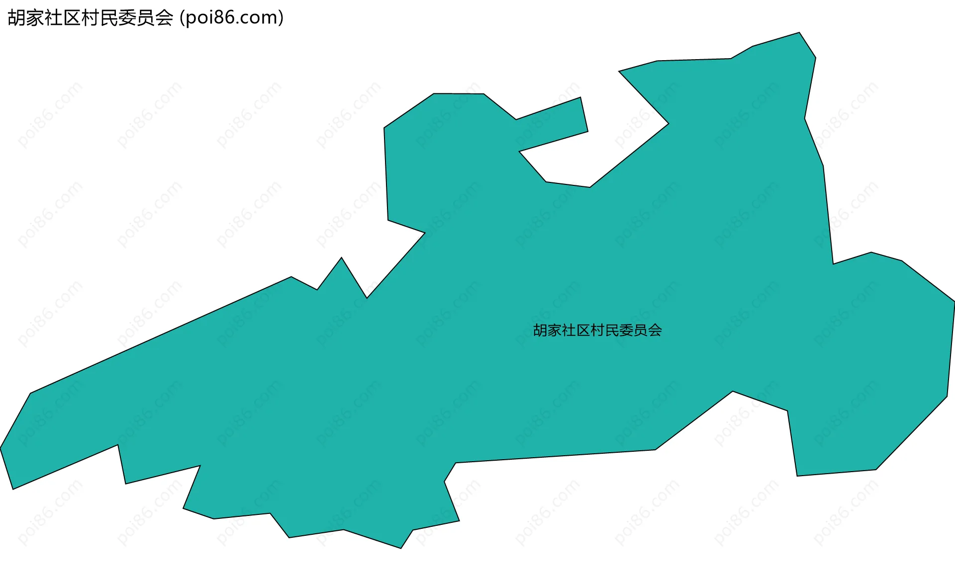 胡家社区村民委员会边界地图