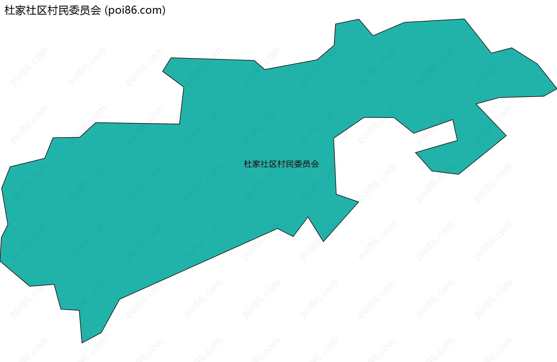 杜家社区村民委员会边界地图