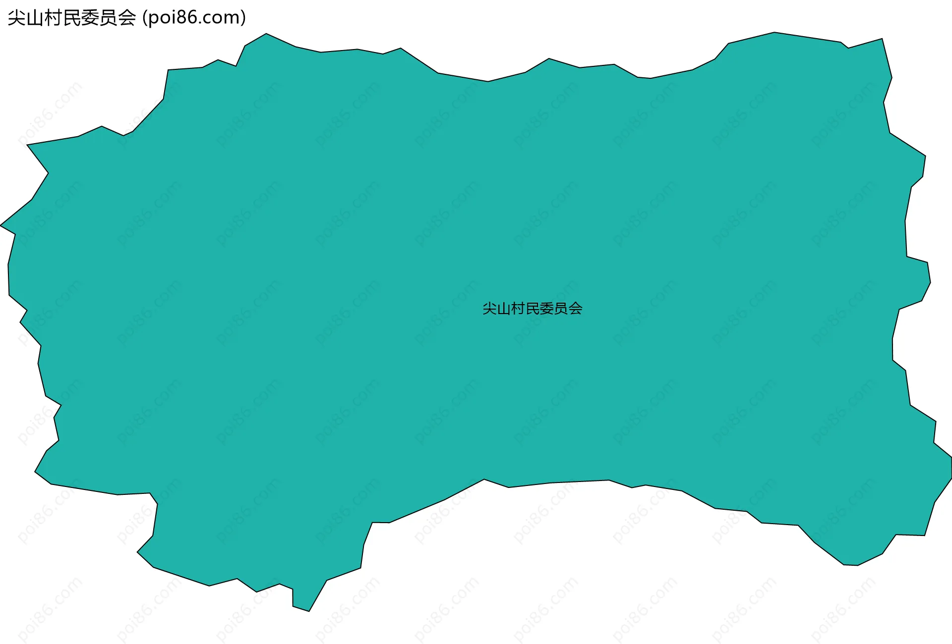 尖山村民委员会边界地图
