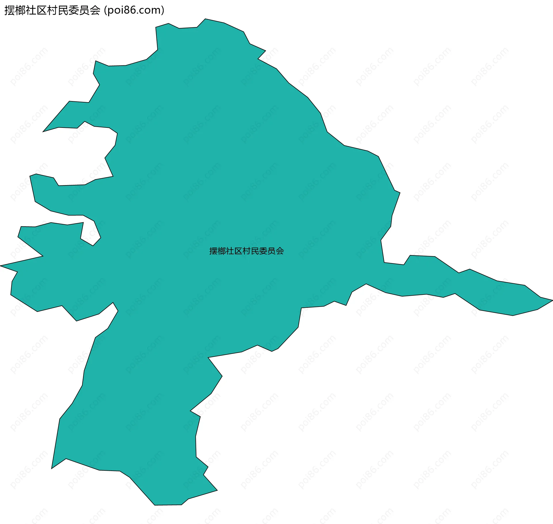 摆榔社区村民委员会边界地图