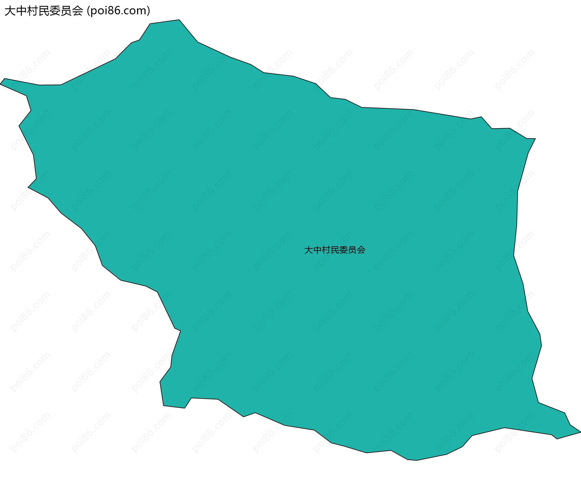 大中村民委员会边界地图