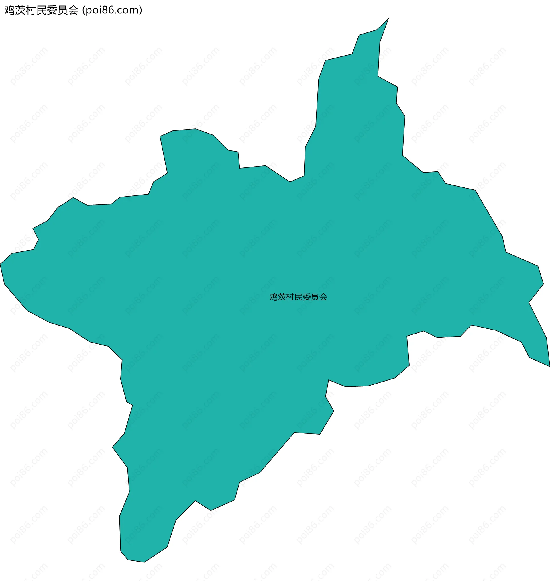 鸡茨村民委员会边界地图