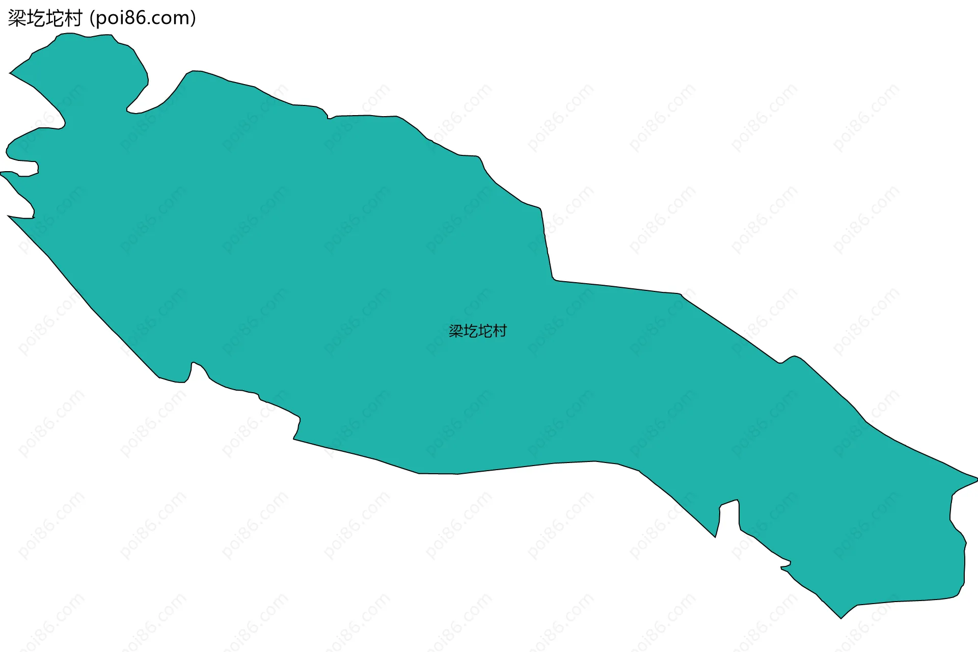 梁圪坨村边界地图