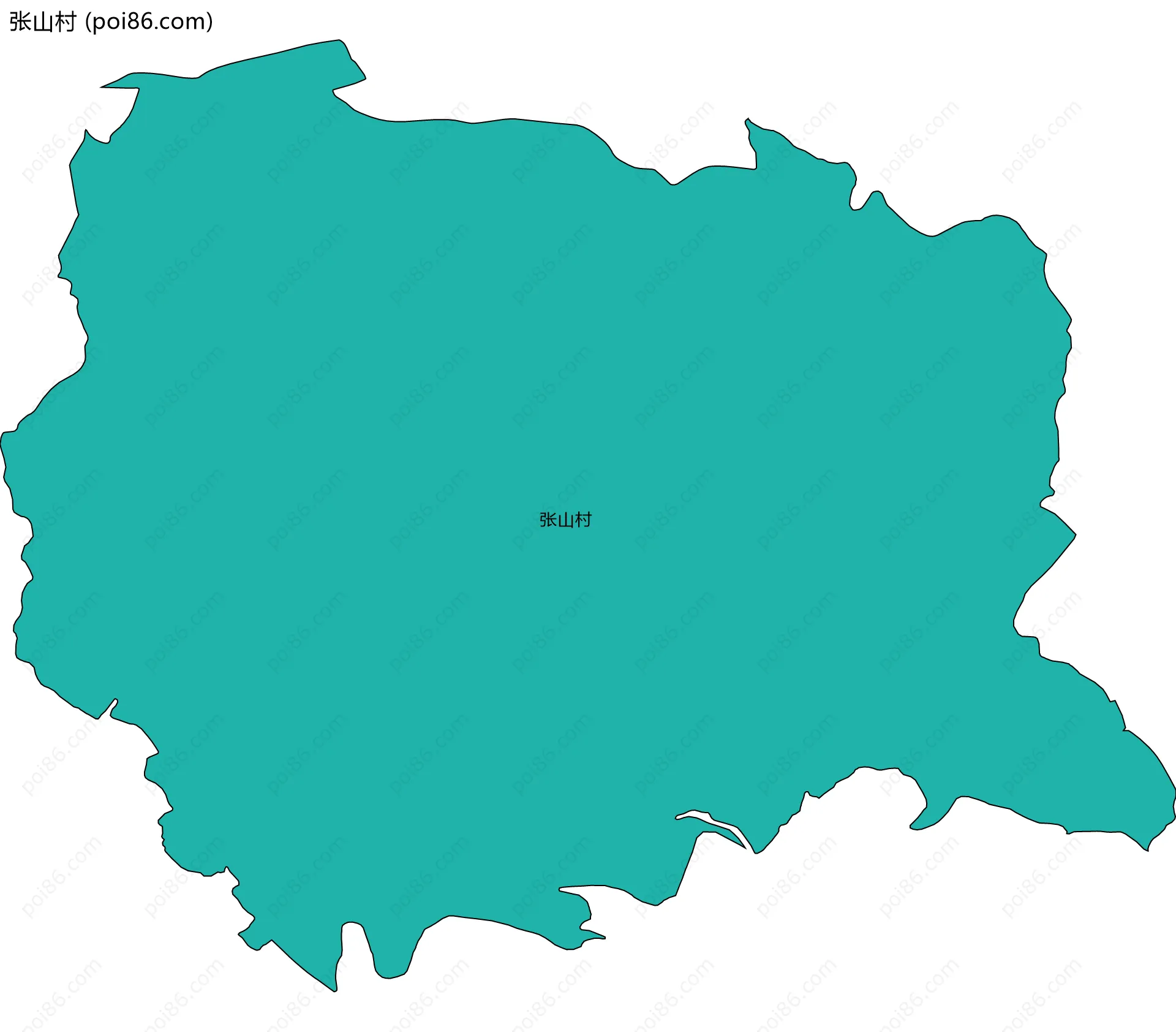 张山村边界地图