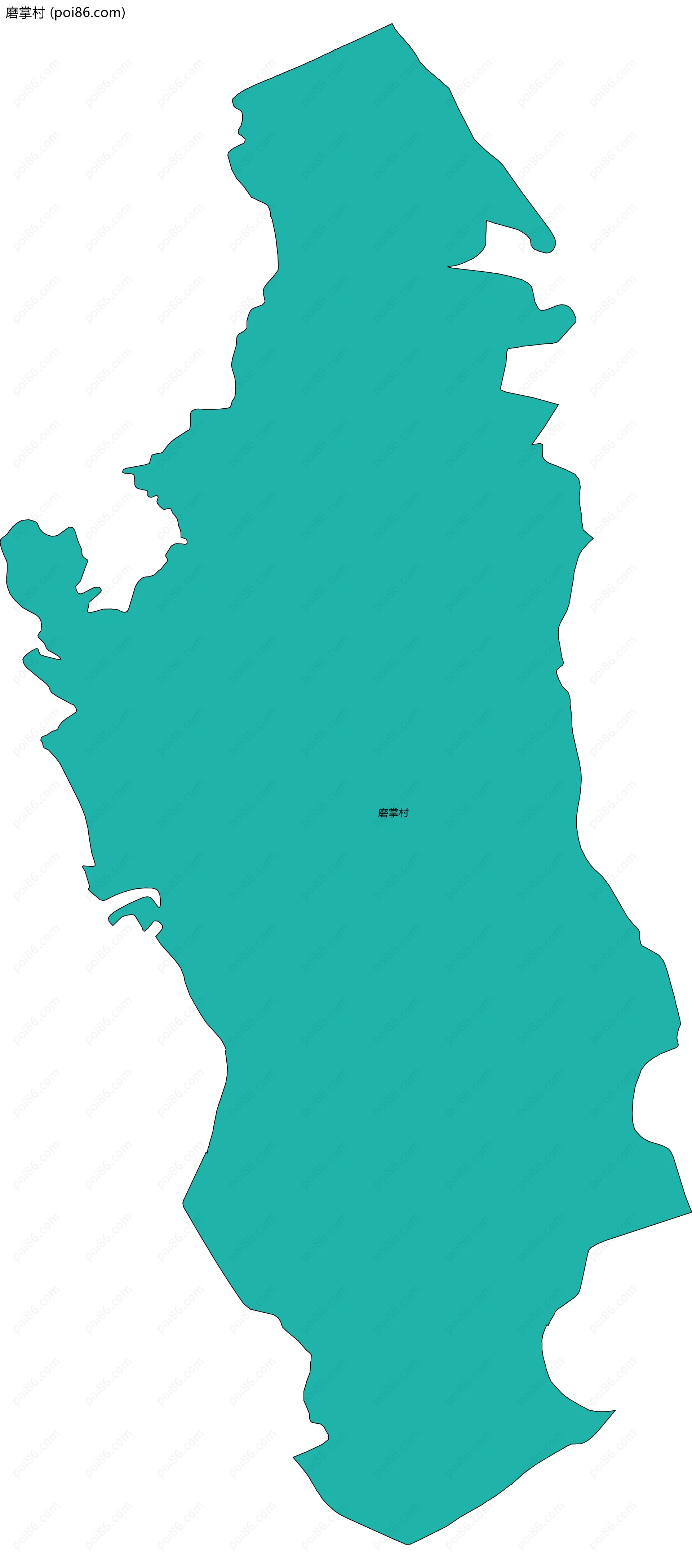 磨掌村边界地图