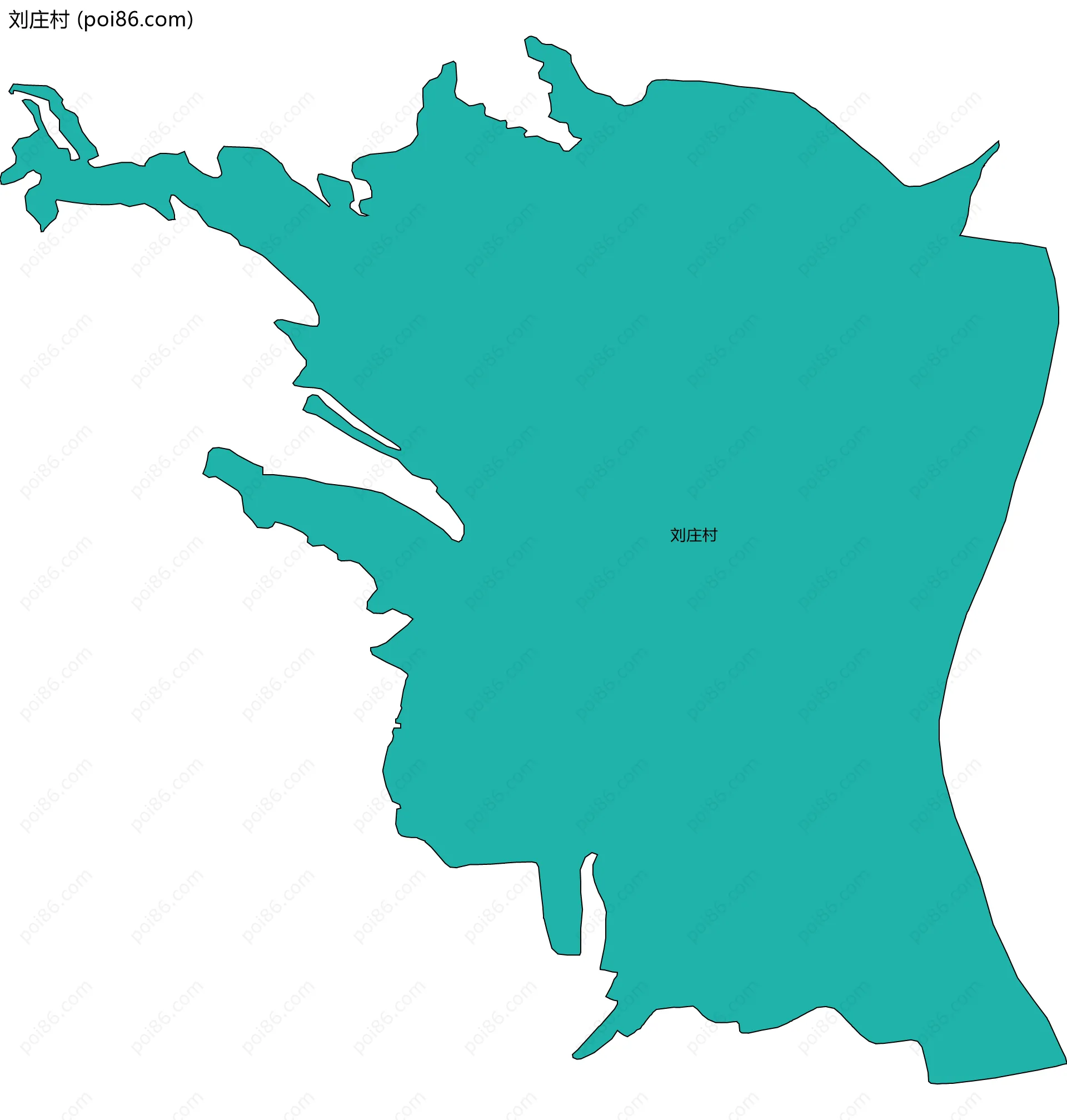 刘庄村边界地图
