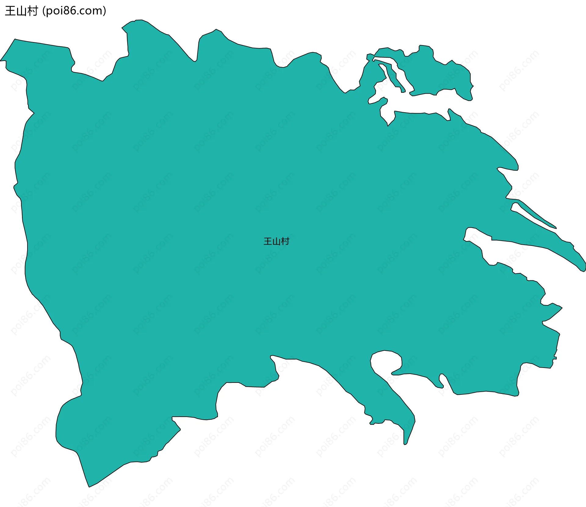 王山村边界地图