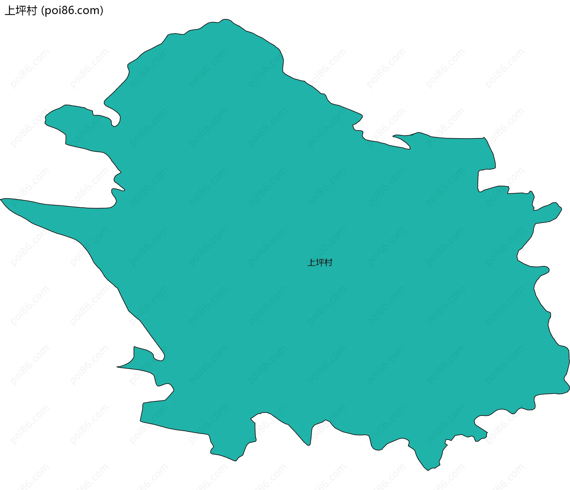 上坪村边界地图