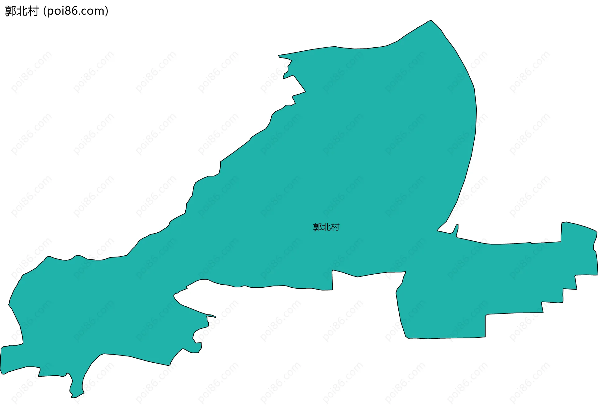 郭北村边界地图