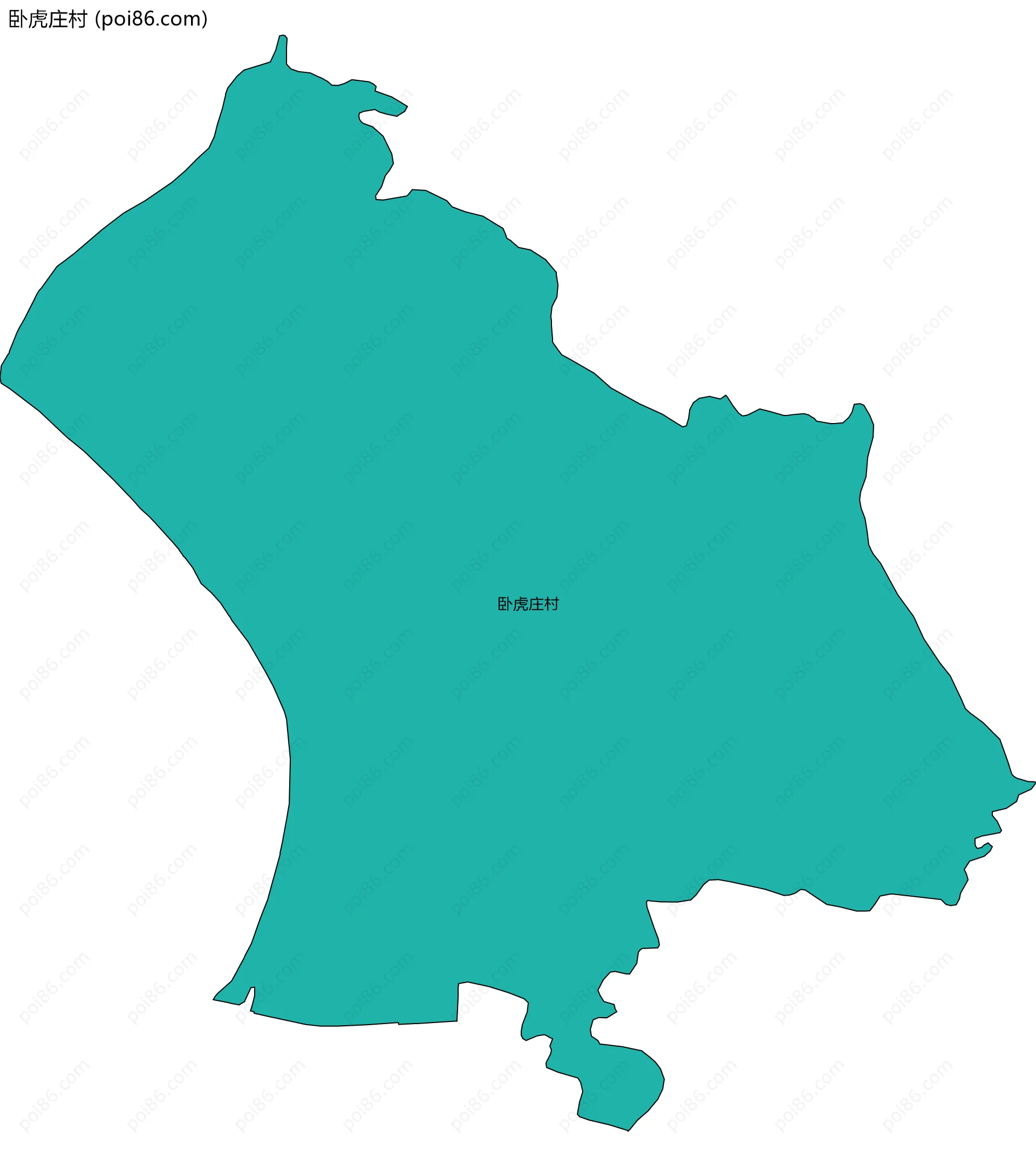 卧虎庄村边界地图