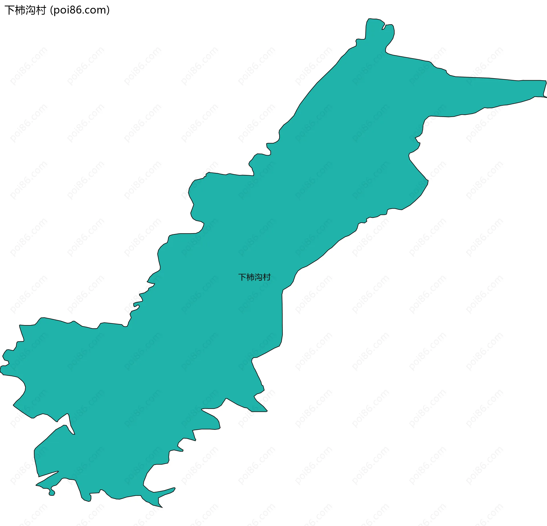 下柿沟村边界地图