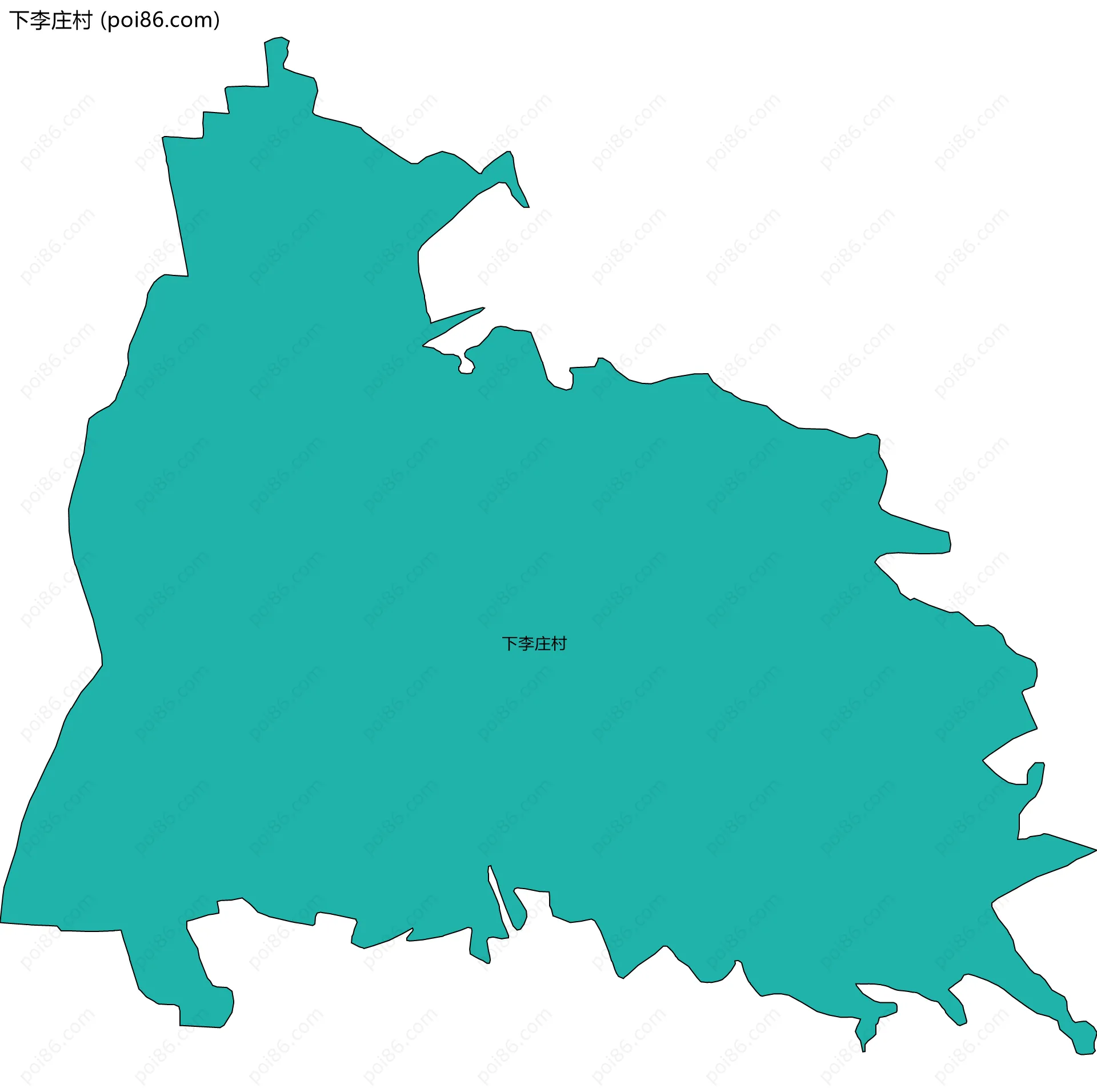 下李庄村边界地图