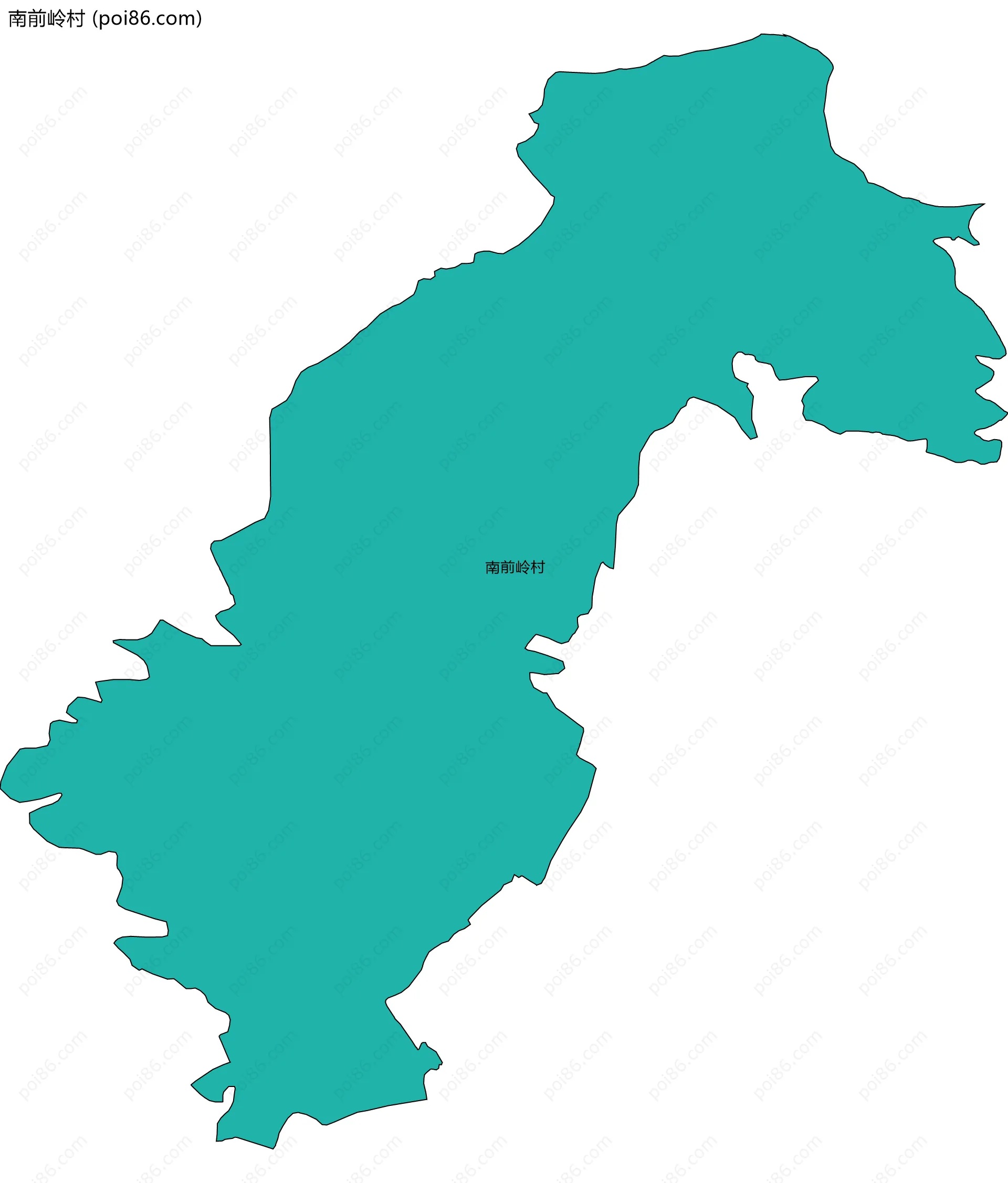 南前岭村边界地图