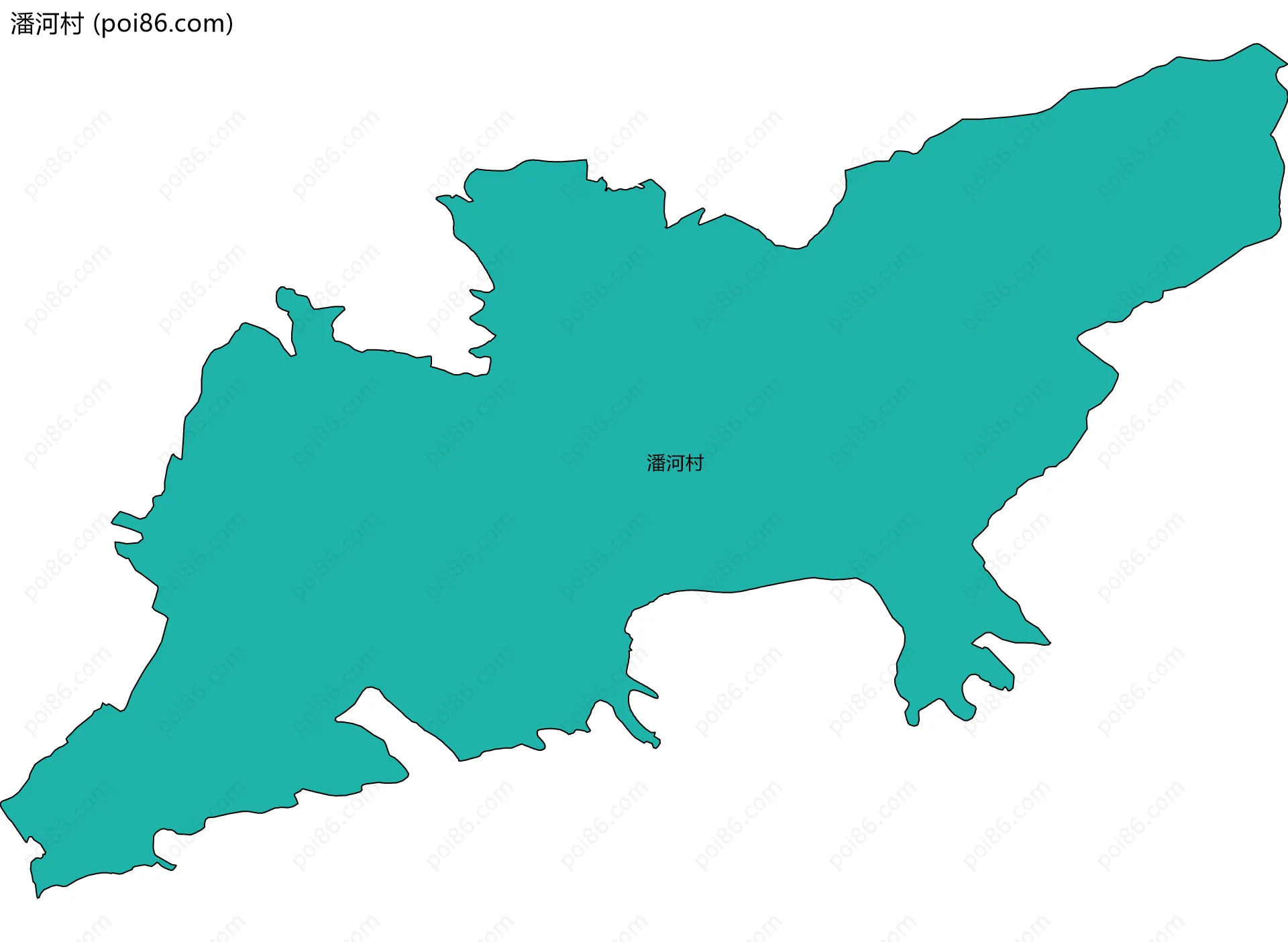 潘河村边界地图