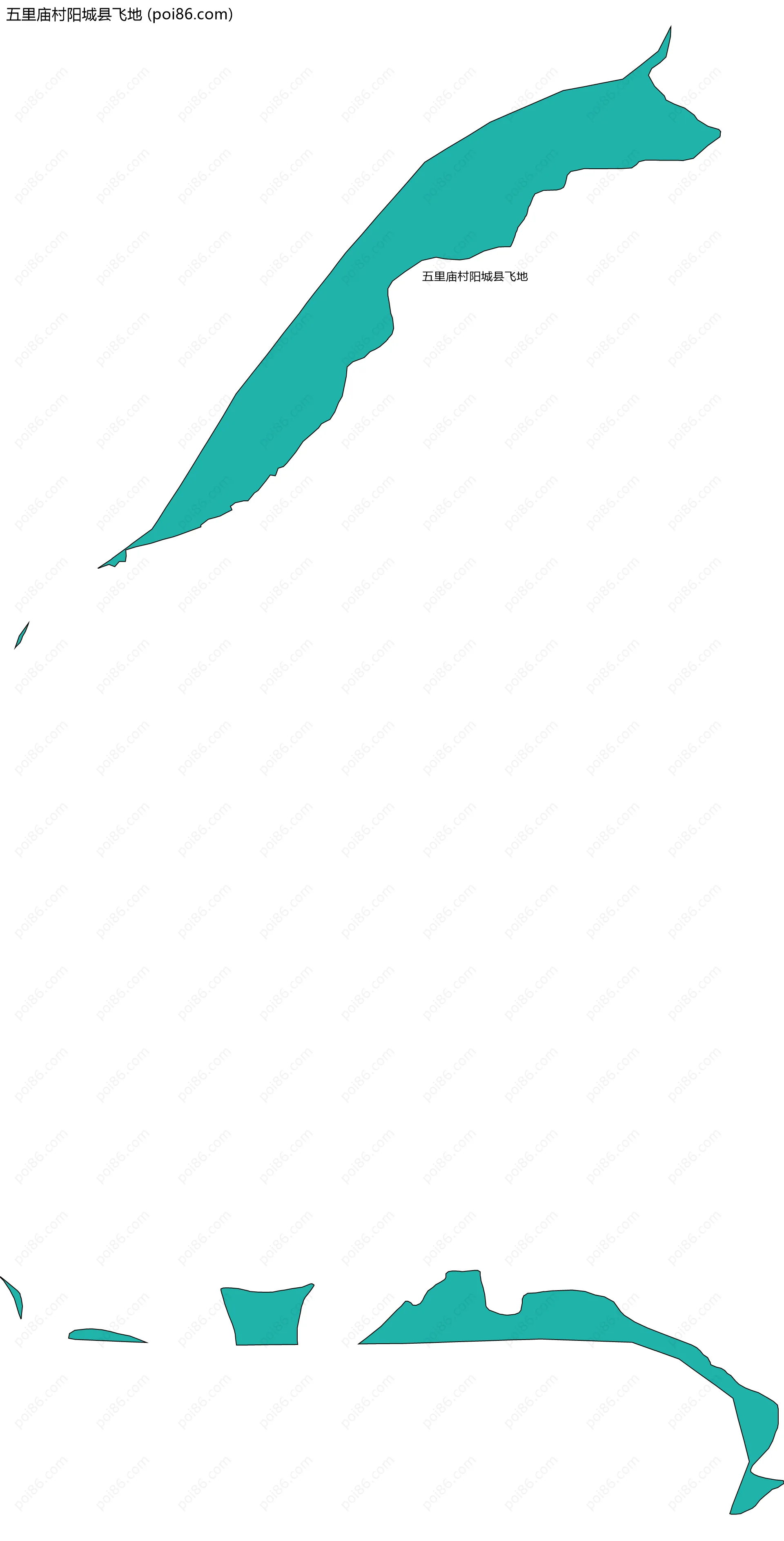 五里庙村阳城县飞地边界地图