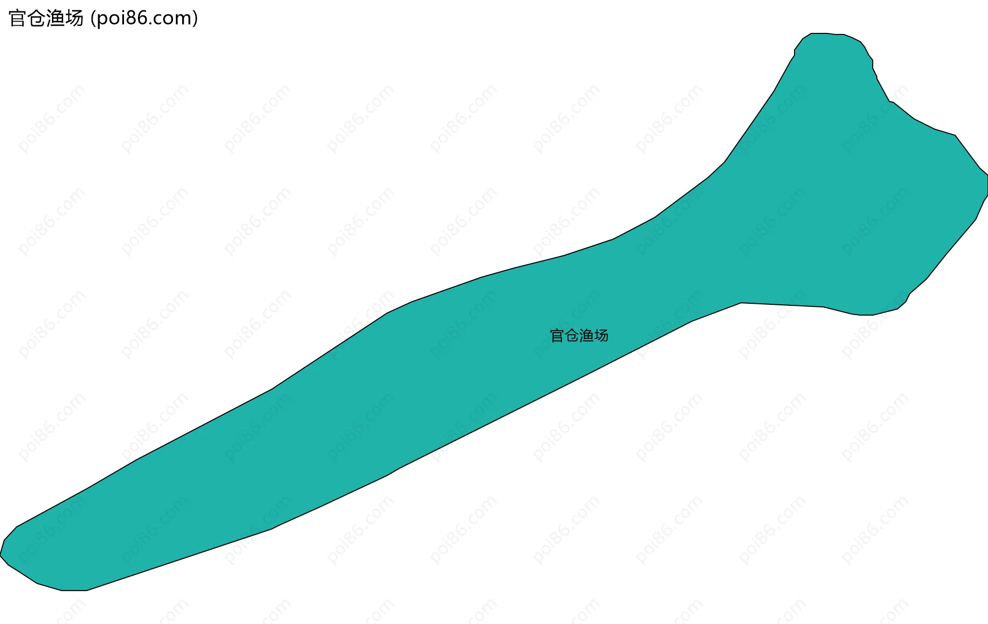 官仓渔场边界地图(五级行政区划)