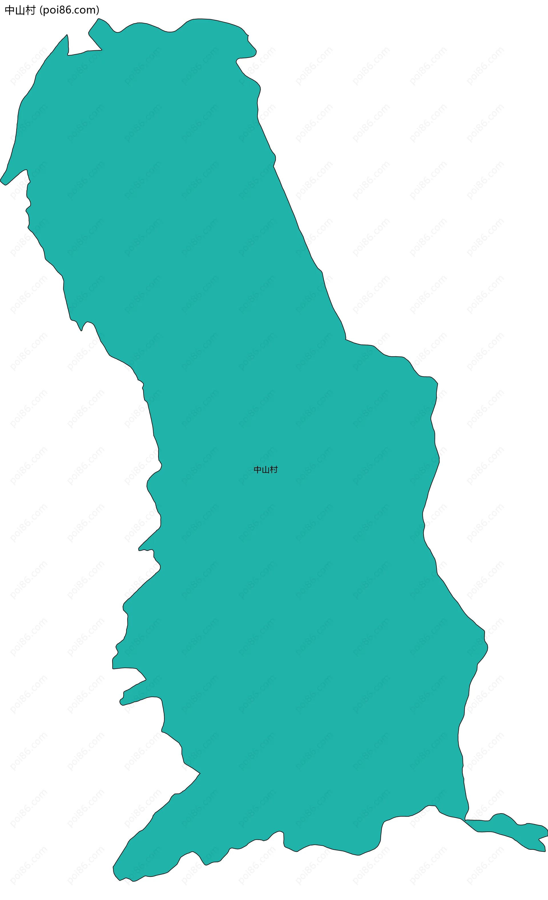 中山村边界地图