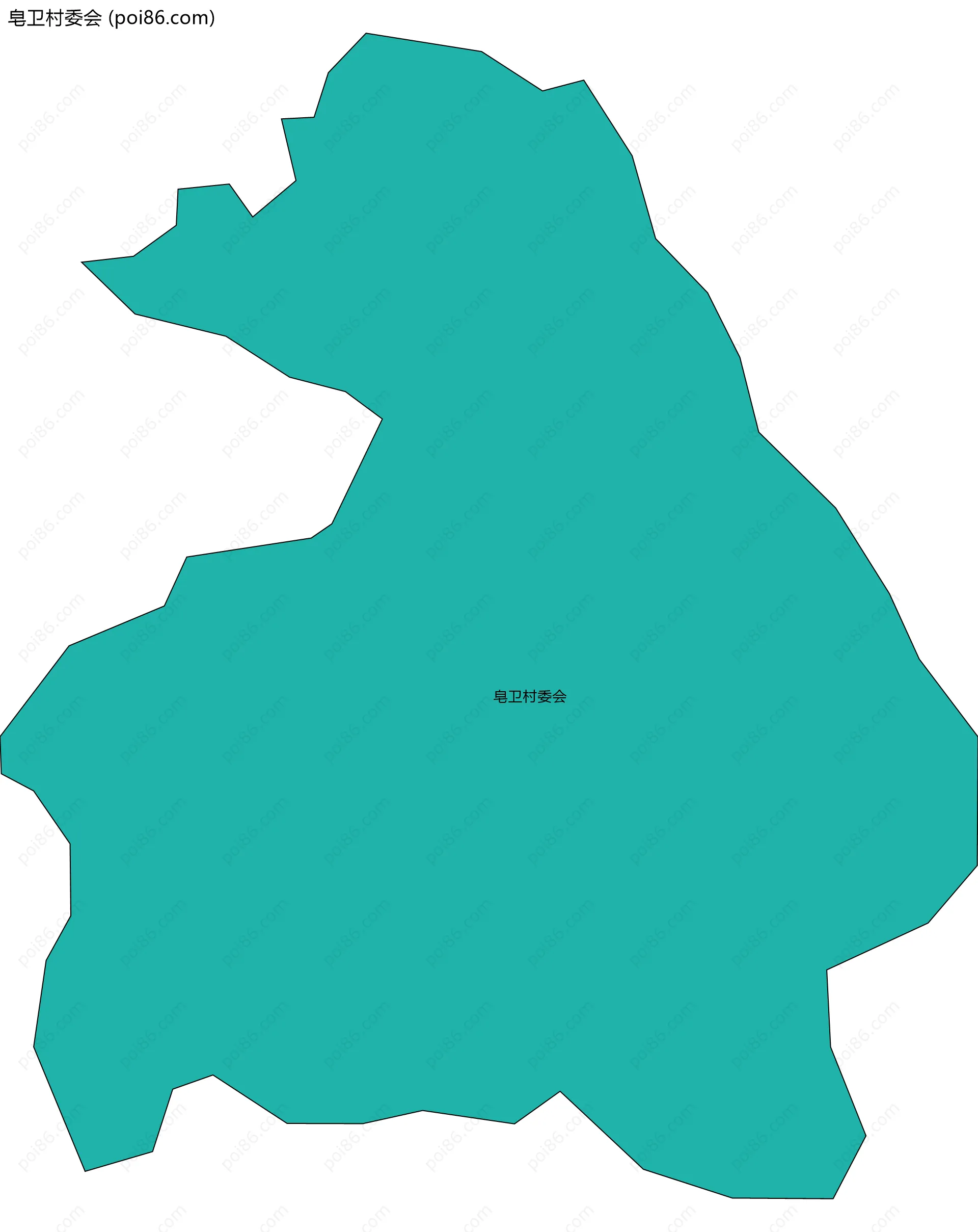 皂卫村委会边界地图