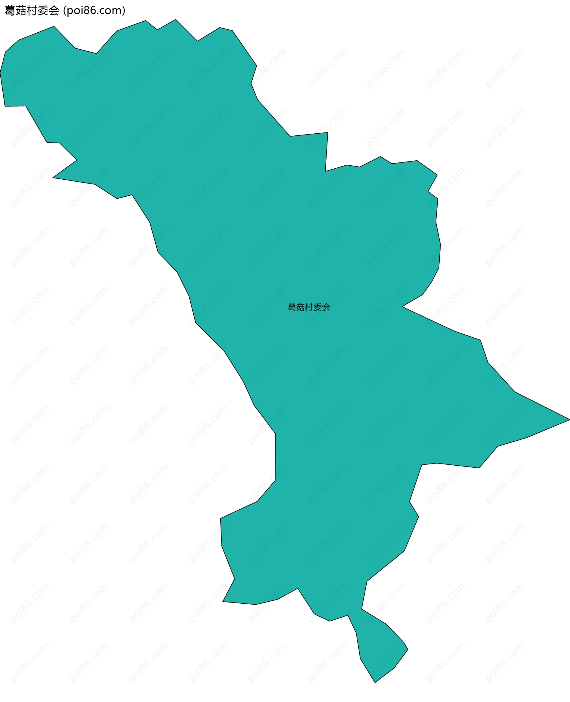 葛菇村委会边界地图