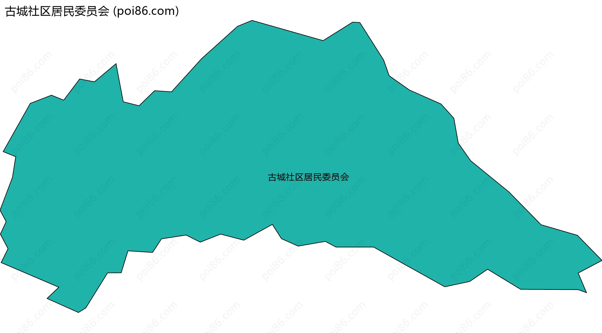 古城社区居民委员会边界地图