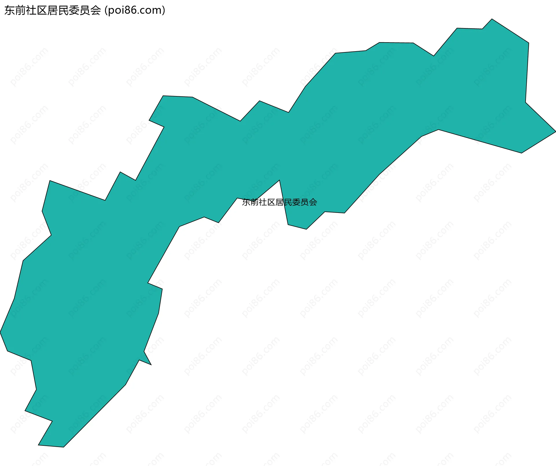 东前社区居民委员会边界地图