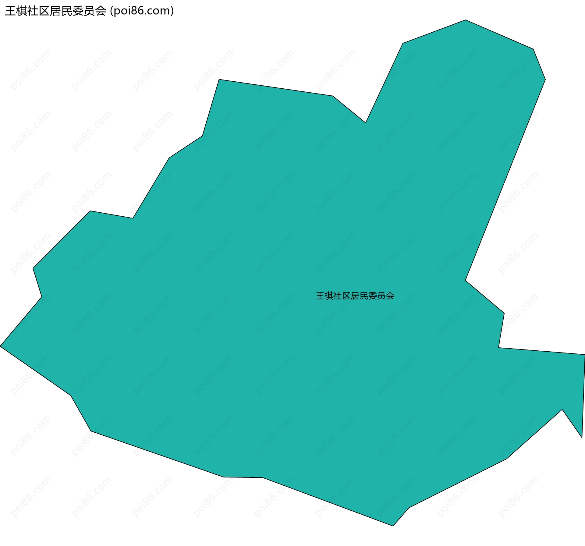 王棋社区居民委员会边界地图