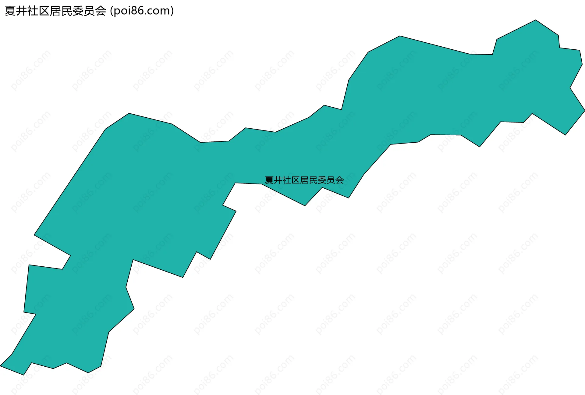 夏井社区居民委员会边界地图