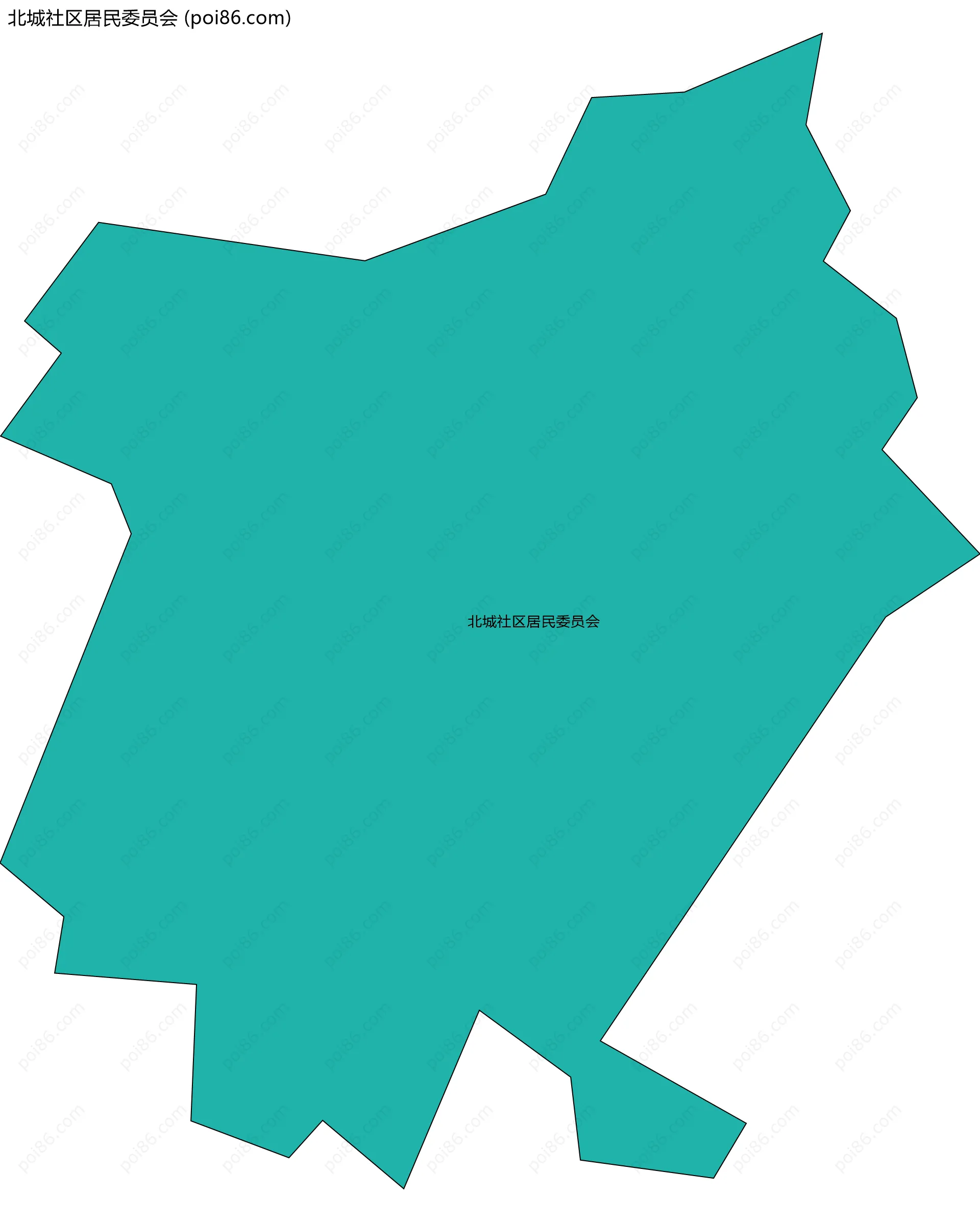 北城社区居民委员会边界地图