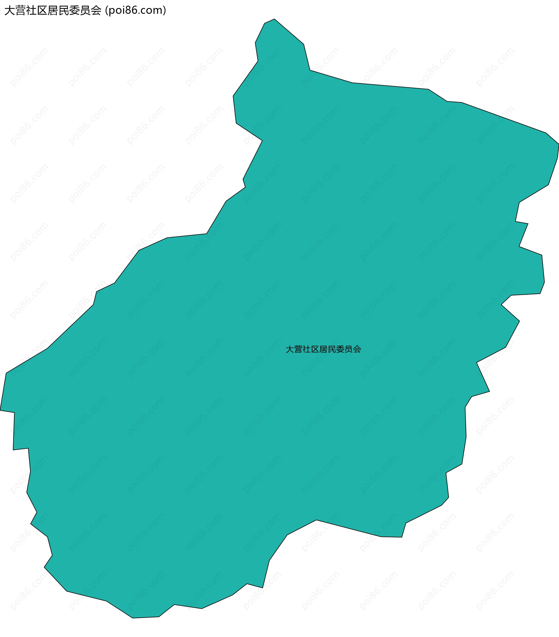 大营社区居民委员会边界地图