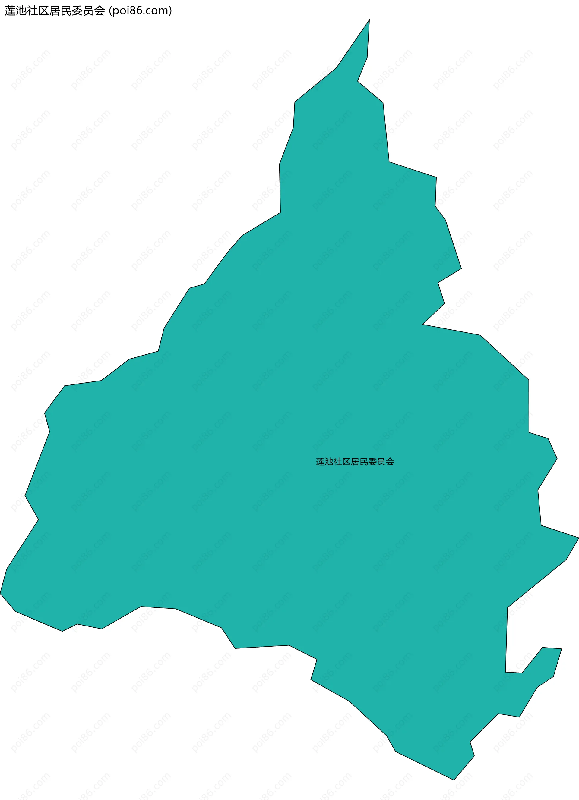 莲池社区居民委员会边界地图