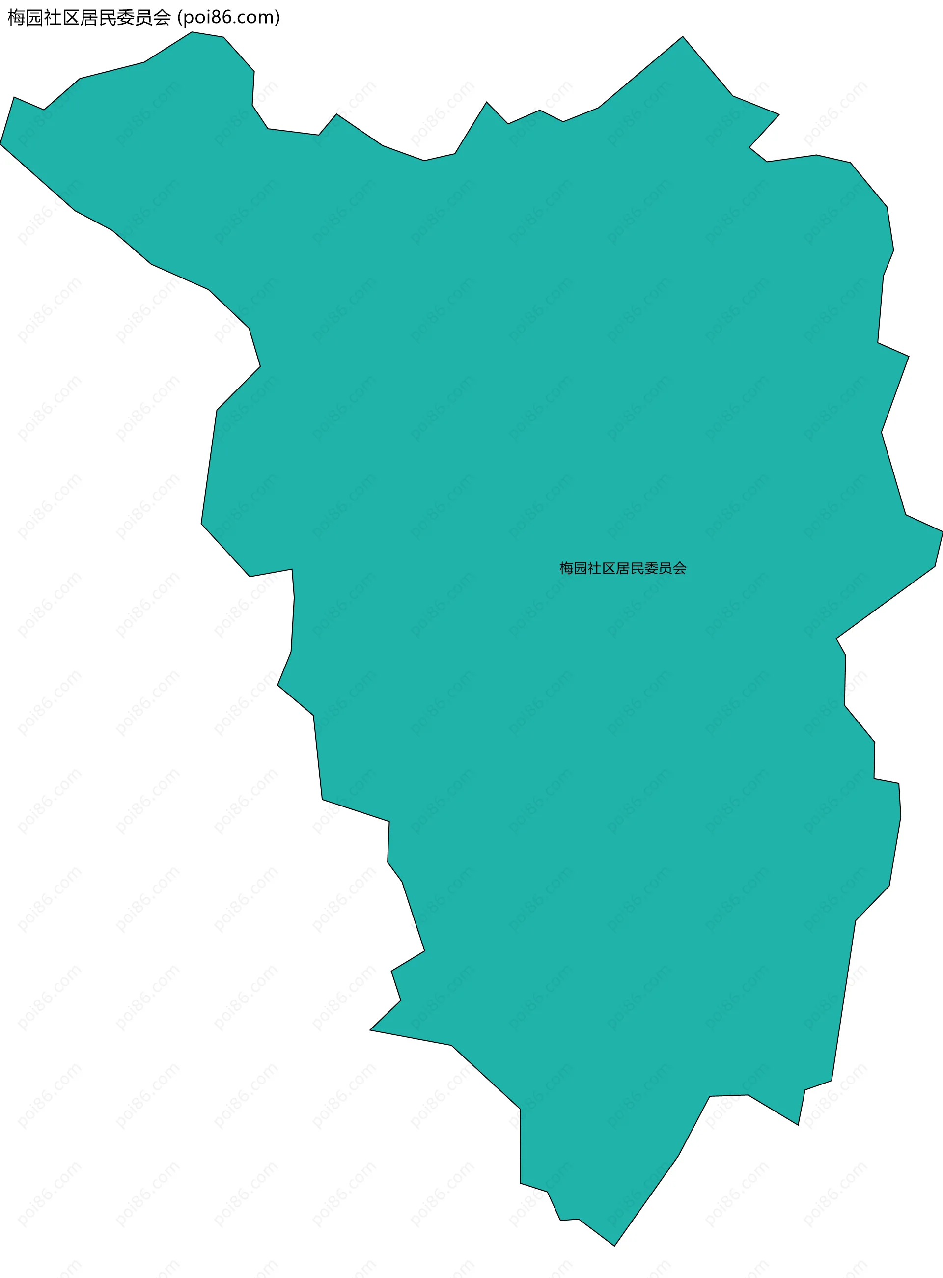 梅园社区居民委员会边界地图