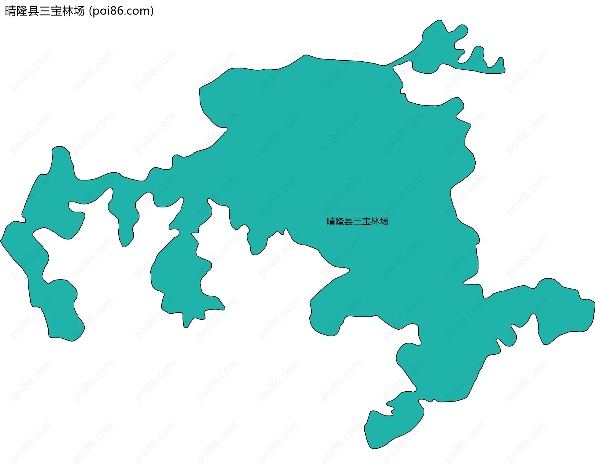 晴隆县三宝林场边界地图