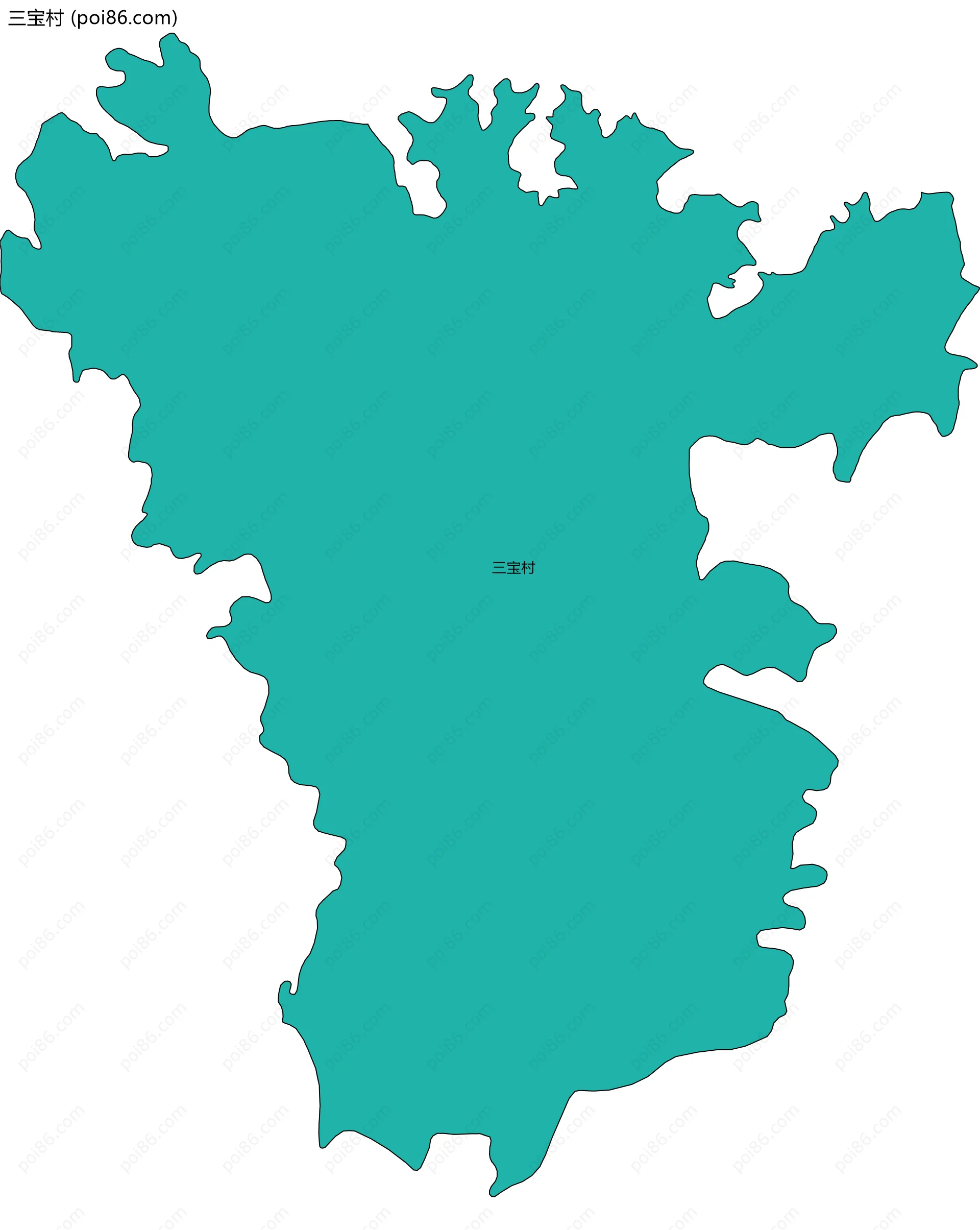 三宝村边界地图